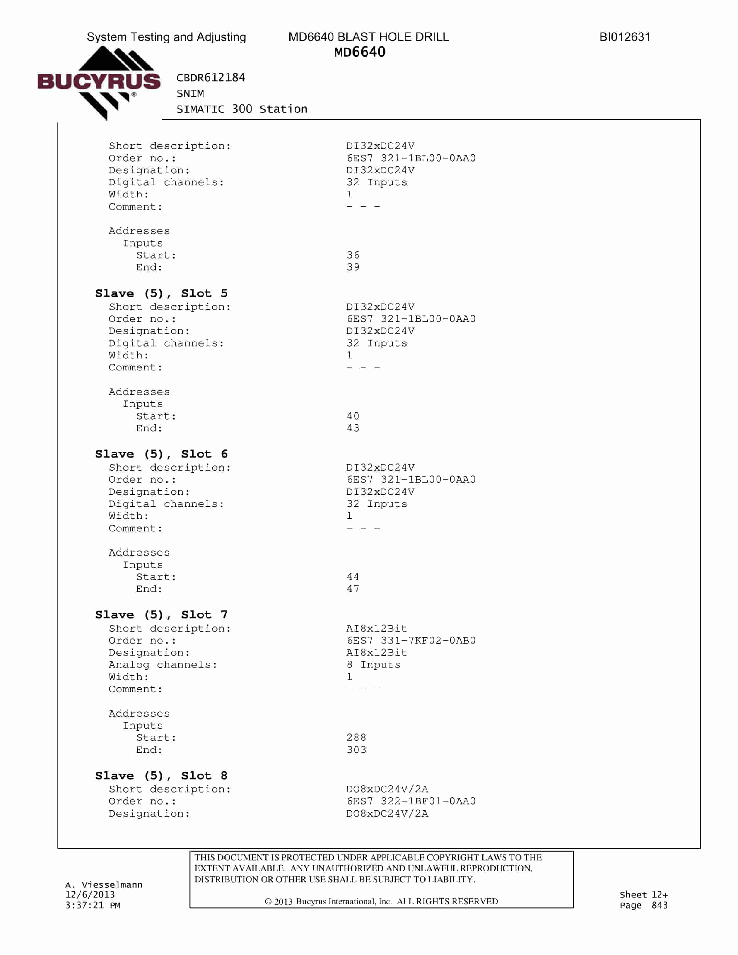 Caterpillar MD6640 Blast Hole Drill System Operation, Testing And Adjusting Manual BI012631 Vol 2-2