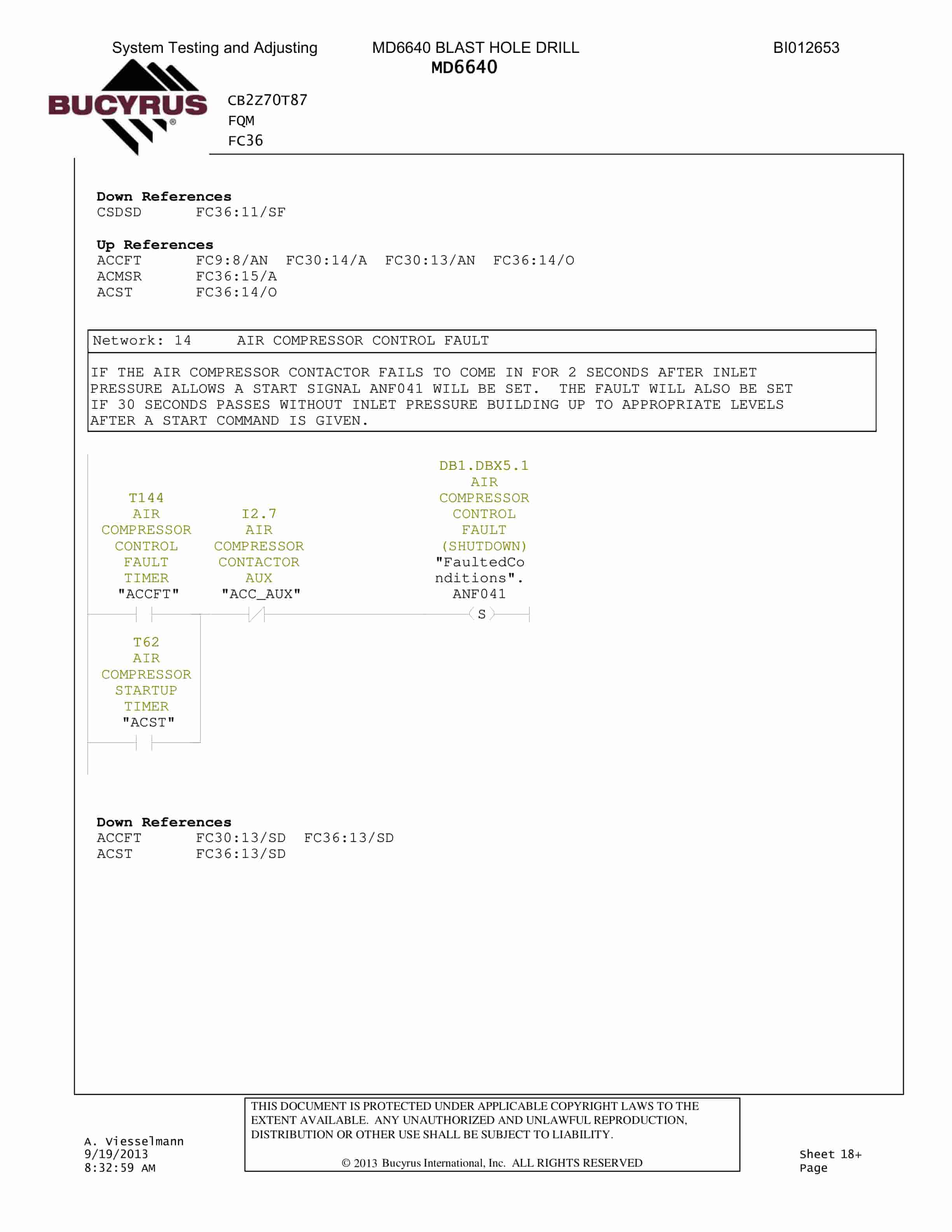 Caterpillar MD6640 Blast Hole Drill System Operation, Testing And Adjusting Manual BI012653 Vol 2-5