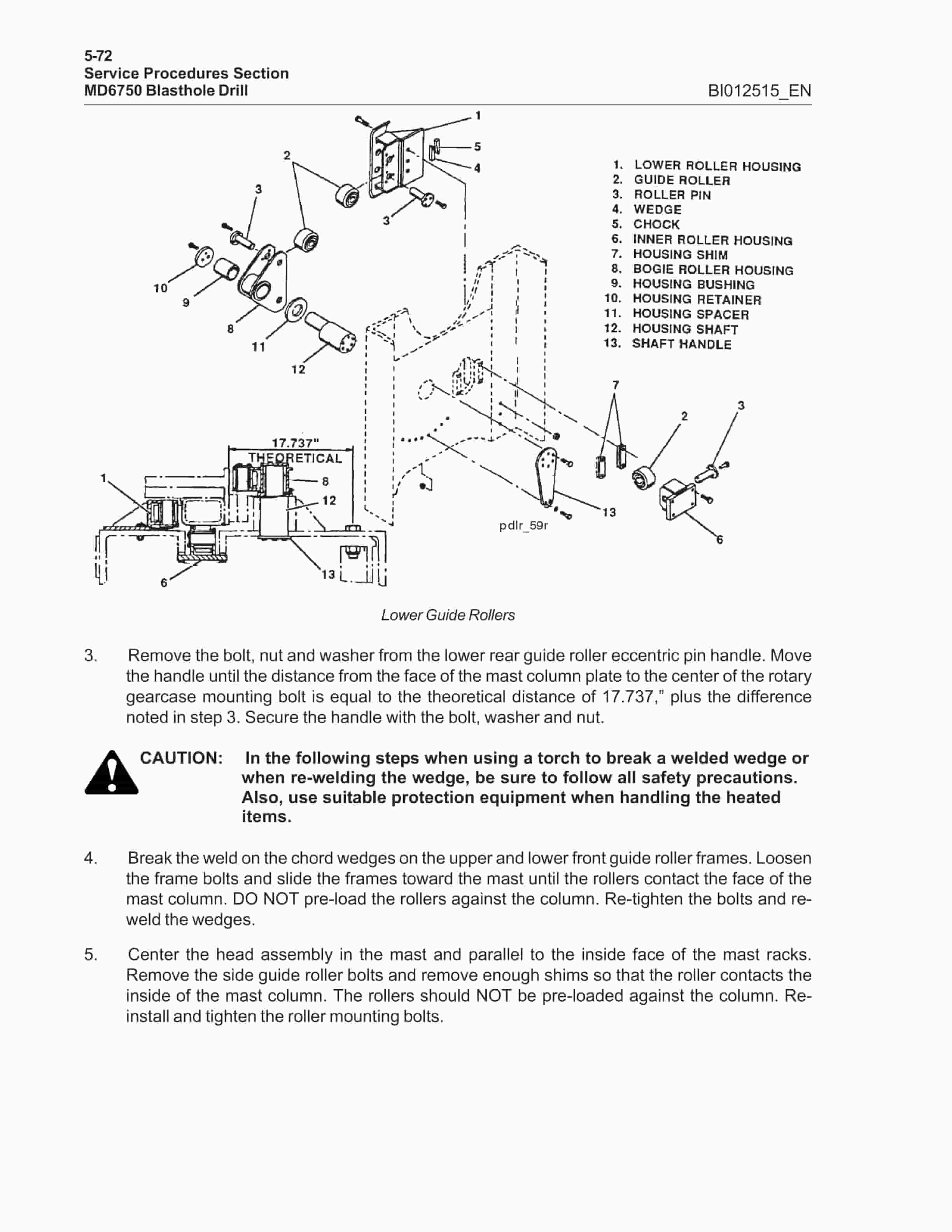 Caterpillar MD6750 Blast Hole Drill Operation And Maintenance Manual BI012515 3 Caterpillar MD6750 Blast Hole Drill Operation And Maintenance Manual BI012515 - Image 3