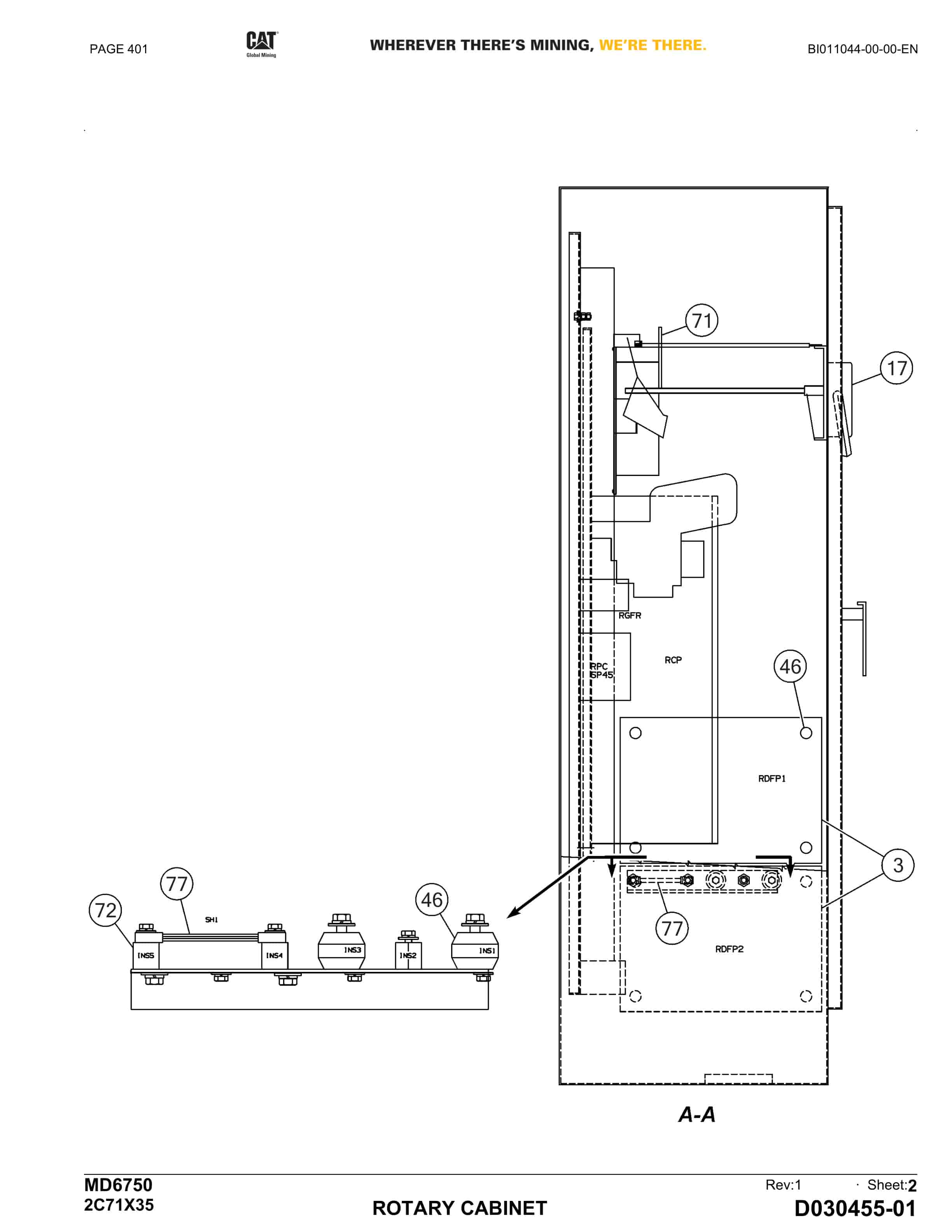 Caterpillar MD6750 Blast Hole Drill Parts Manual BI011044-4