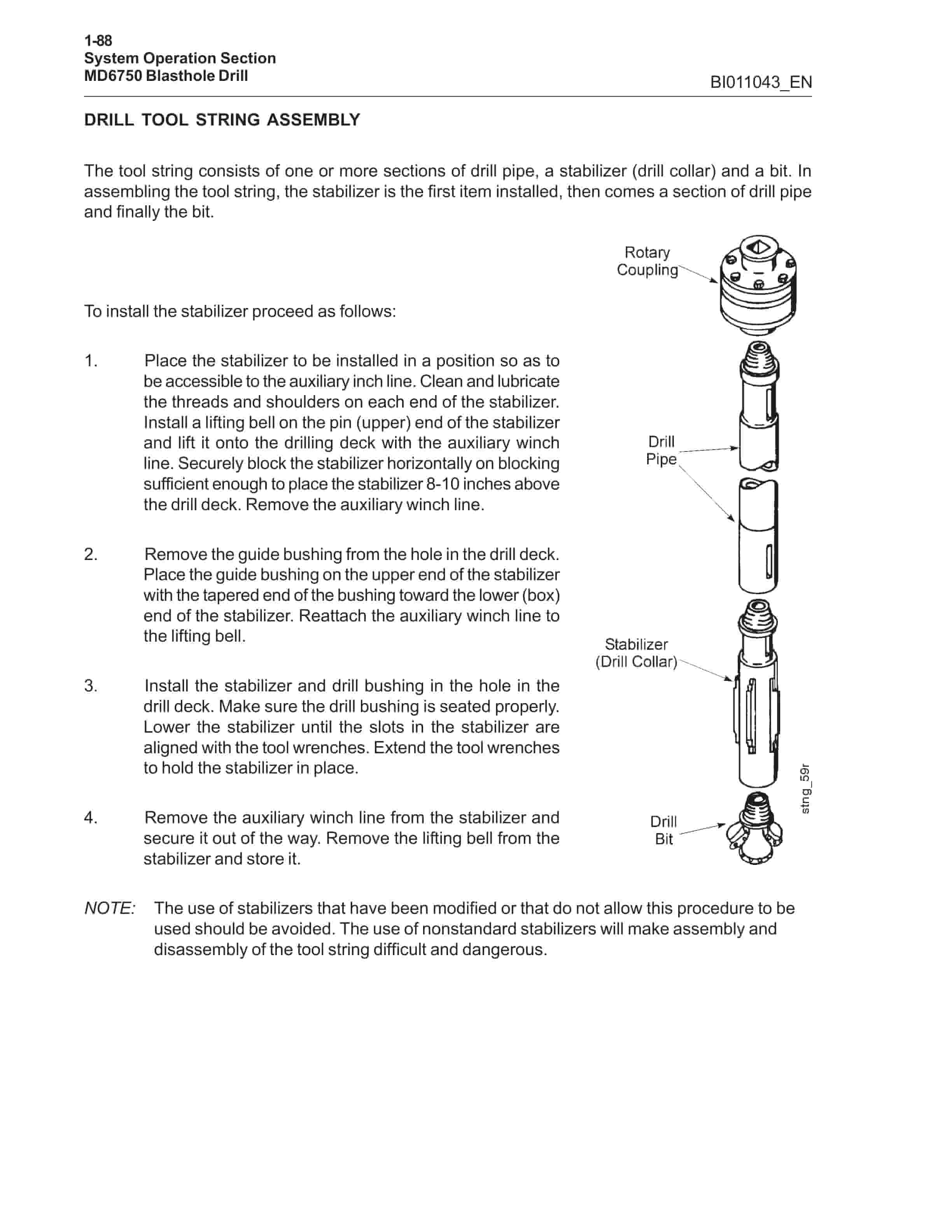 Caterpillar MD6750 Blast Hole Drill System Operation Manual BI011043-3
