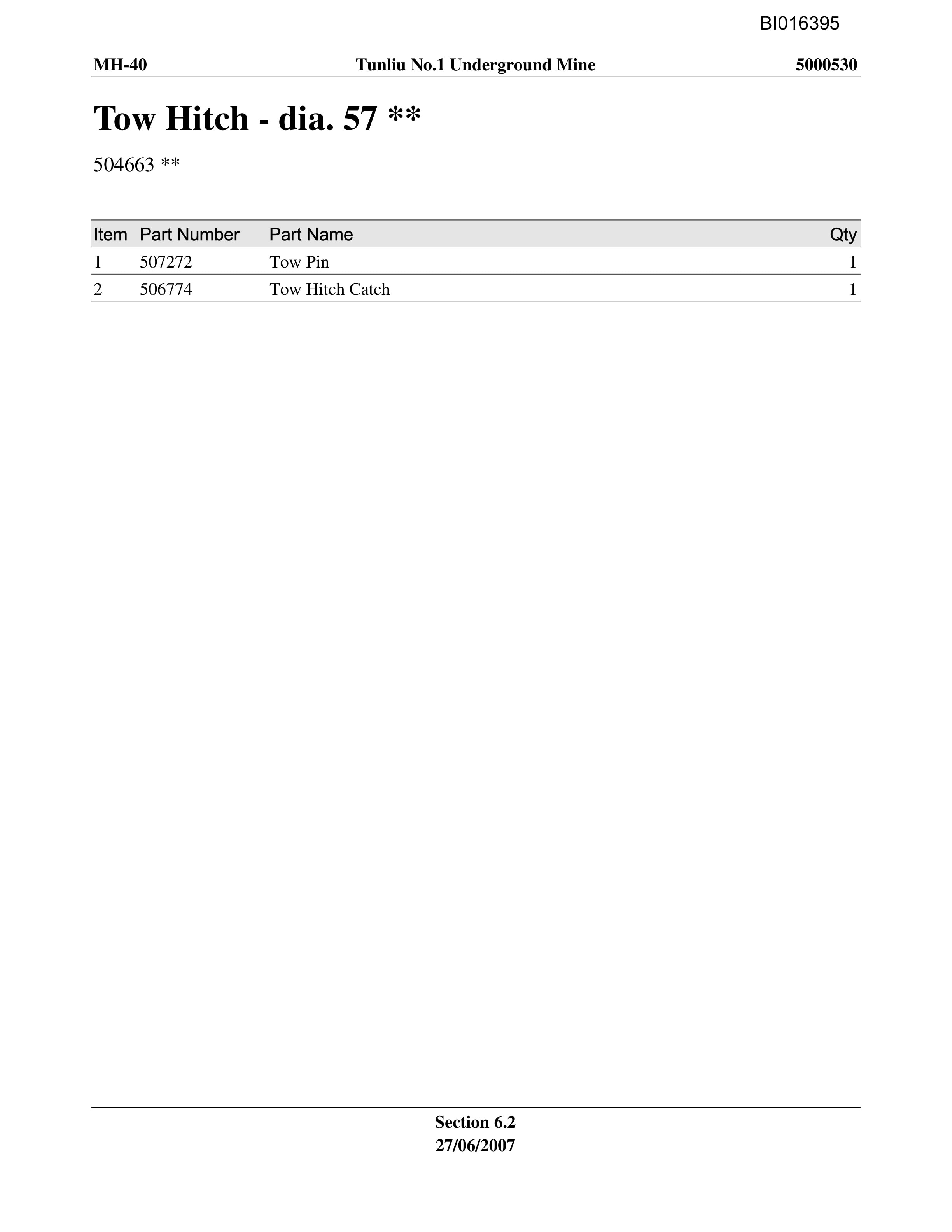 Caterpillar MH-40 Parts Manual BI016395-5