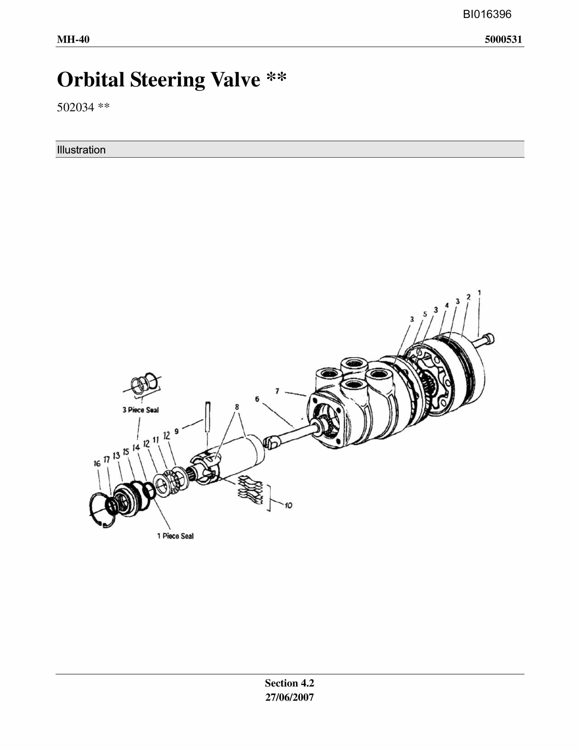 Caterpillar MH-40 Parts Manual BI016396-2