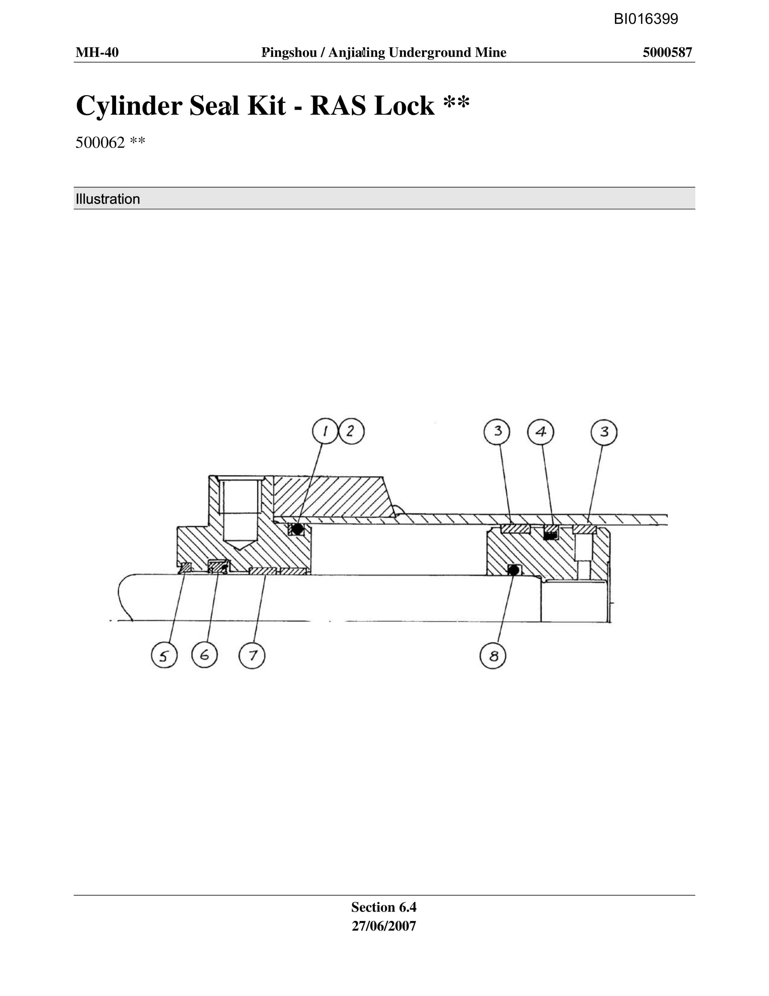 Caterpillar MH-40 Parts Manual BI016399-5