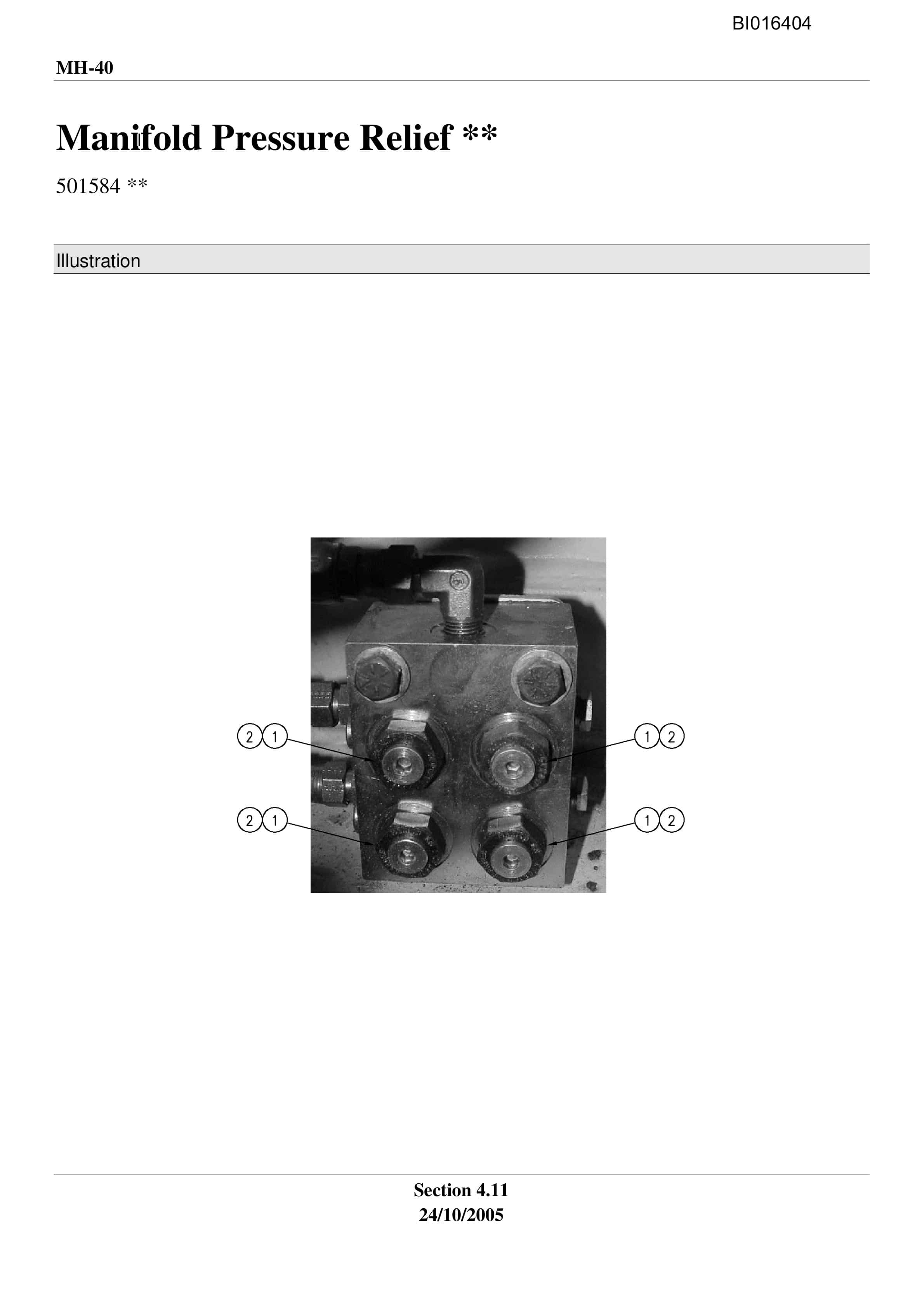Caterpillar MH-40 Parts Manual BI016404-3