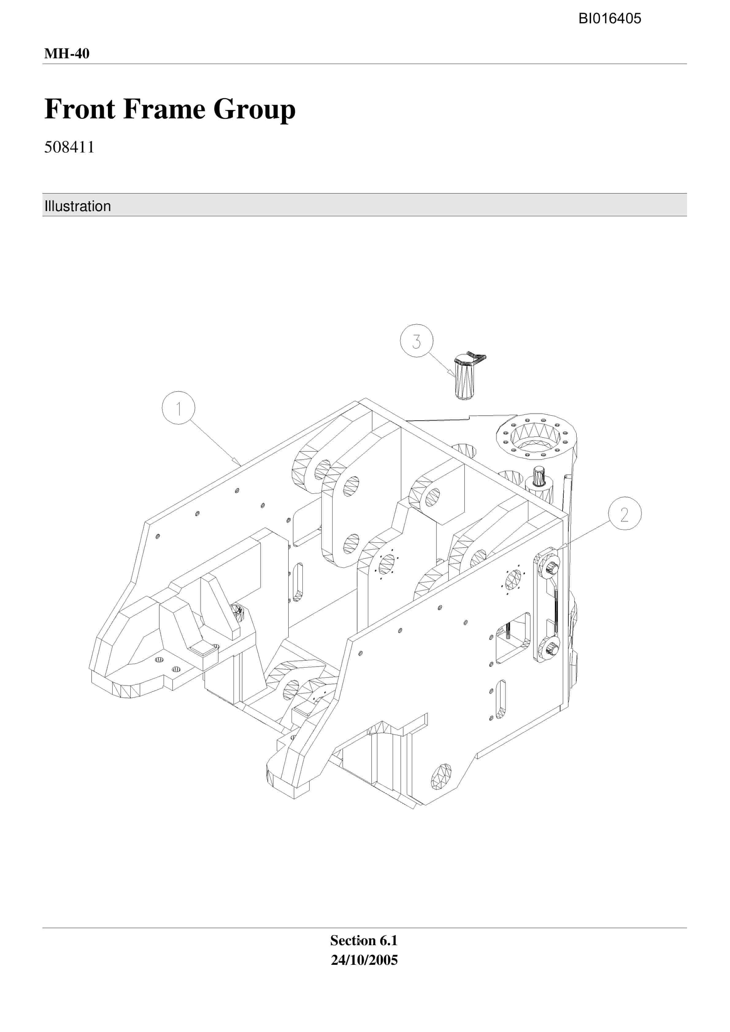 Caterpillar MH-40 Parts Manual BI016405-5