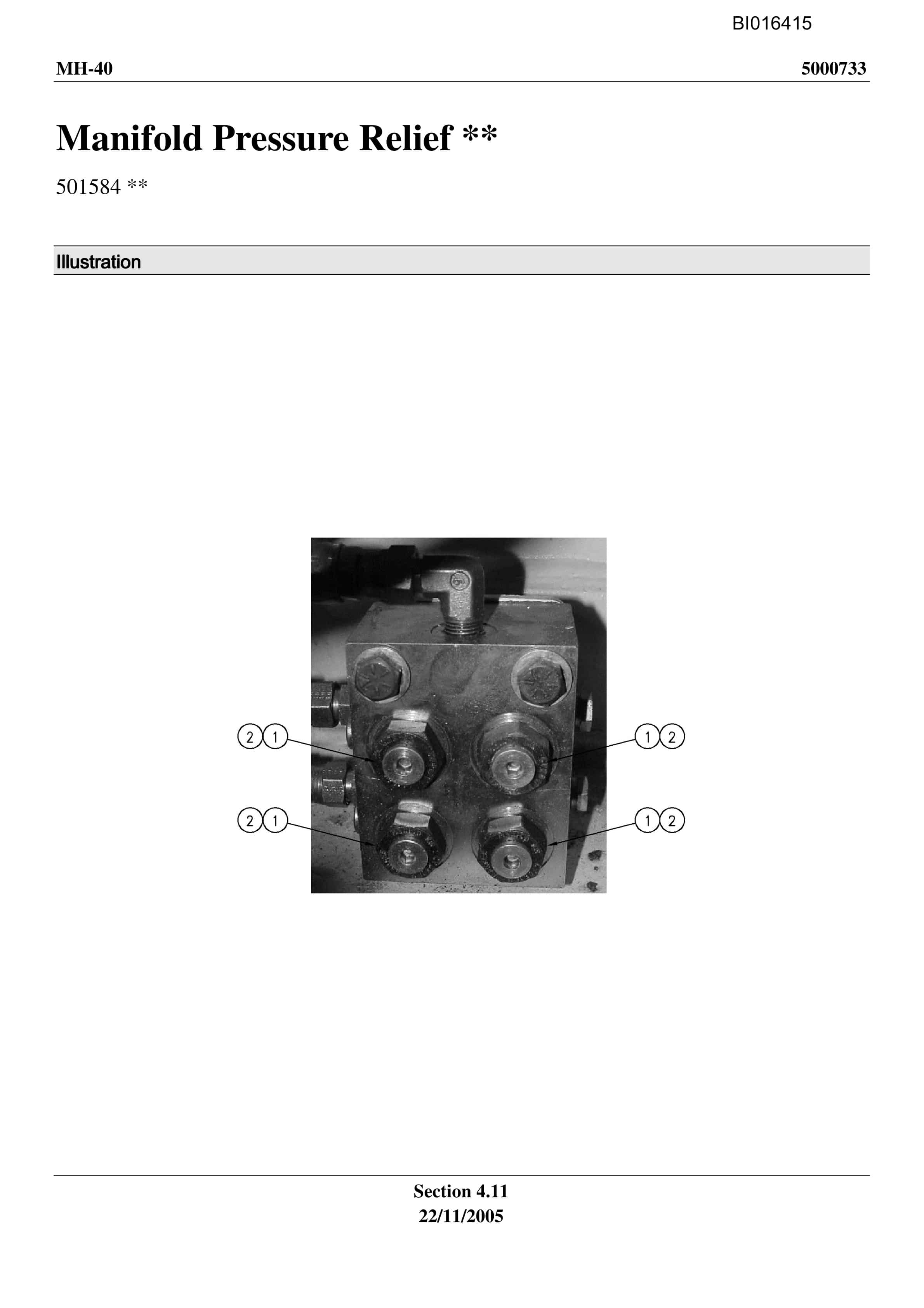 Caterpillar MH-40 Parts Manual BI016415-3