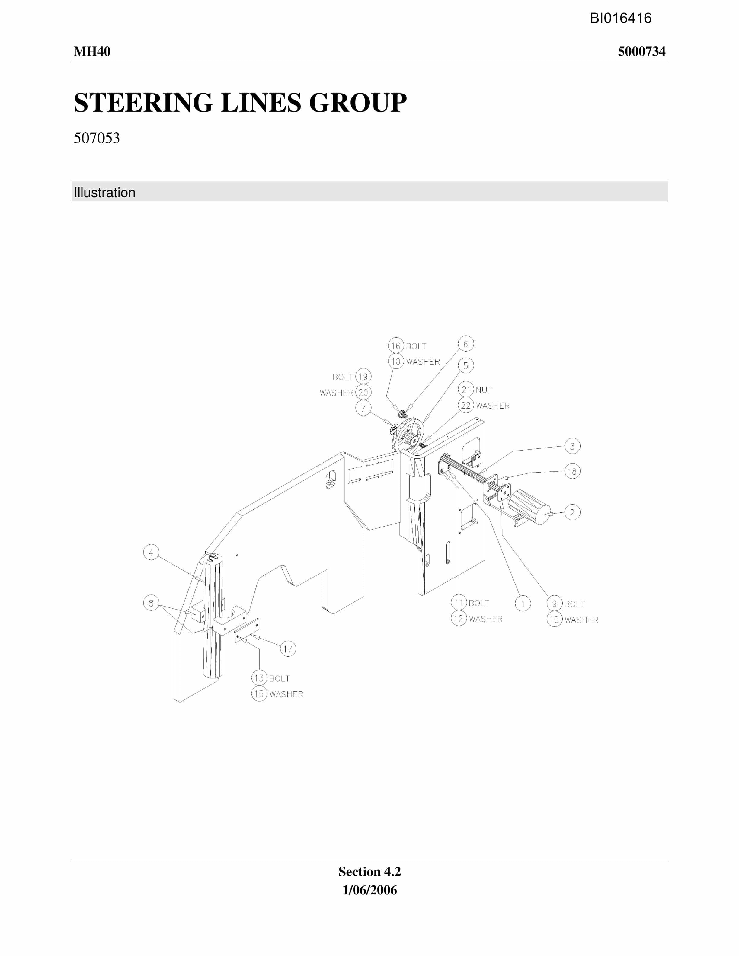Caterpillar MH-40 Parts Manual BI016416-2
