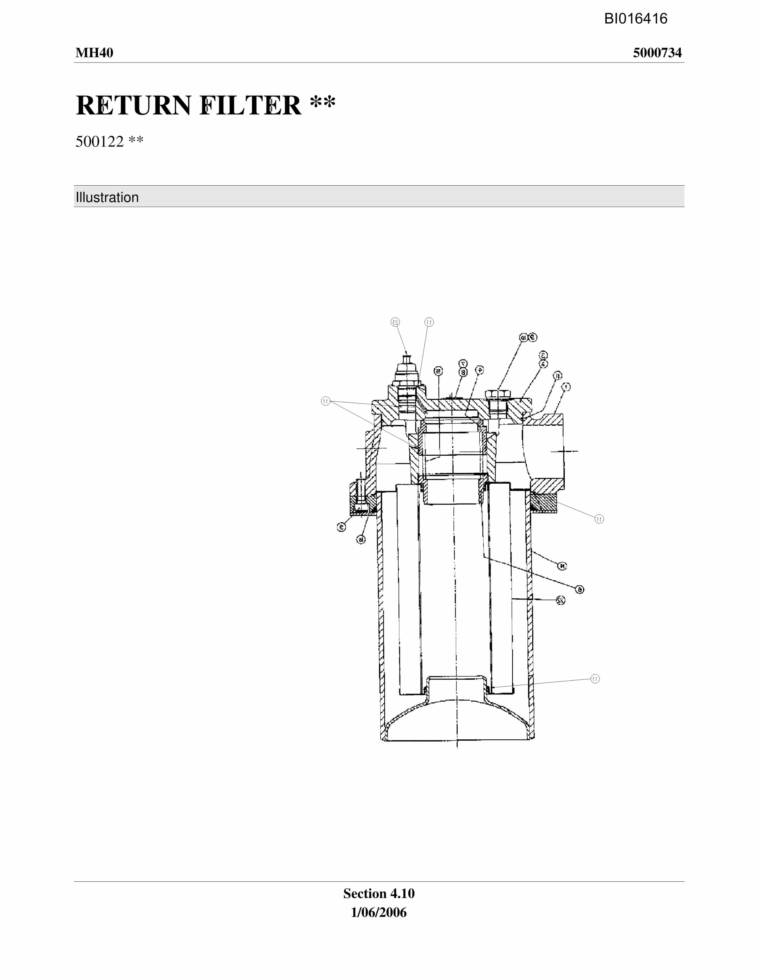 Caterpillar MH-40 Parts Manual BI016416-3