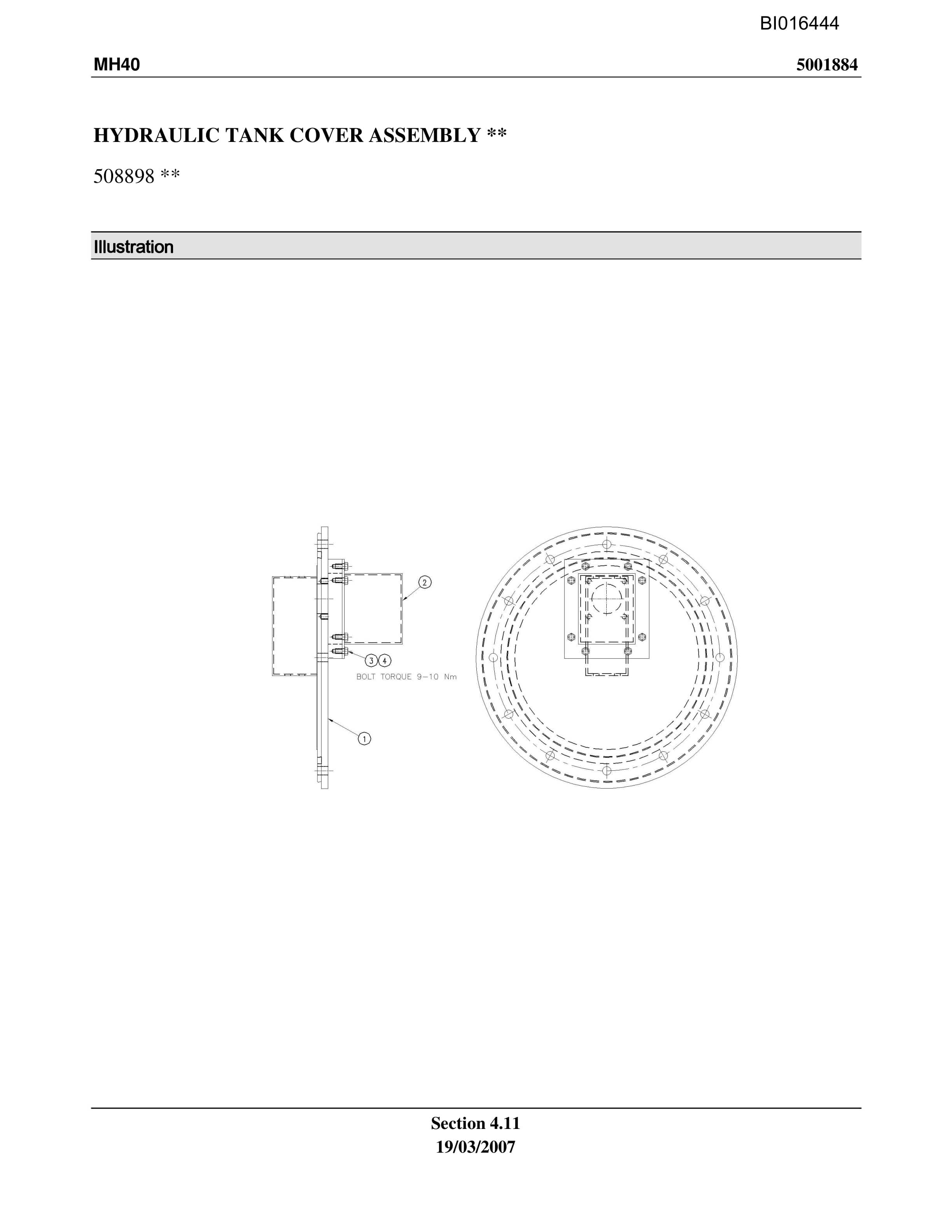 Caterpillar MH-40 Parts Manual BI016444-3