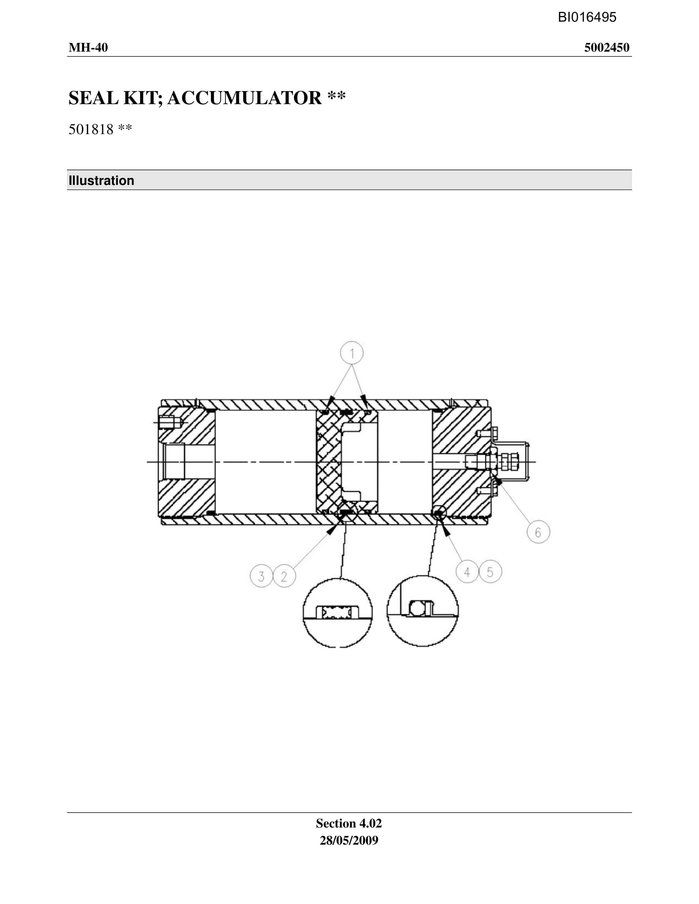 Caterpillar MH-40 Parts Manual BI016495-2