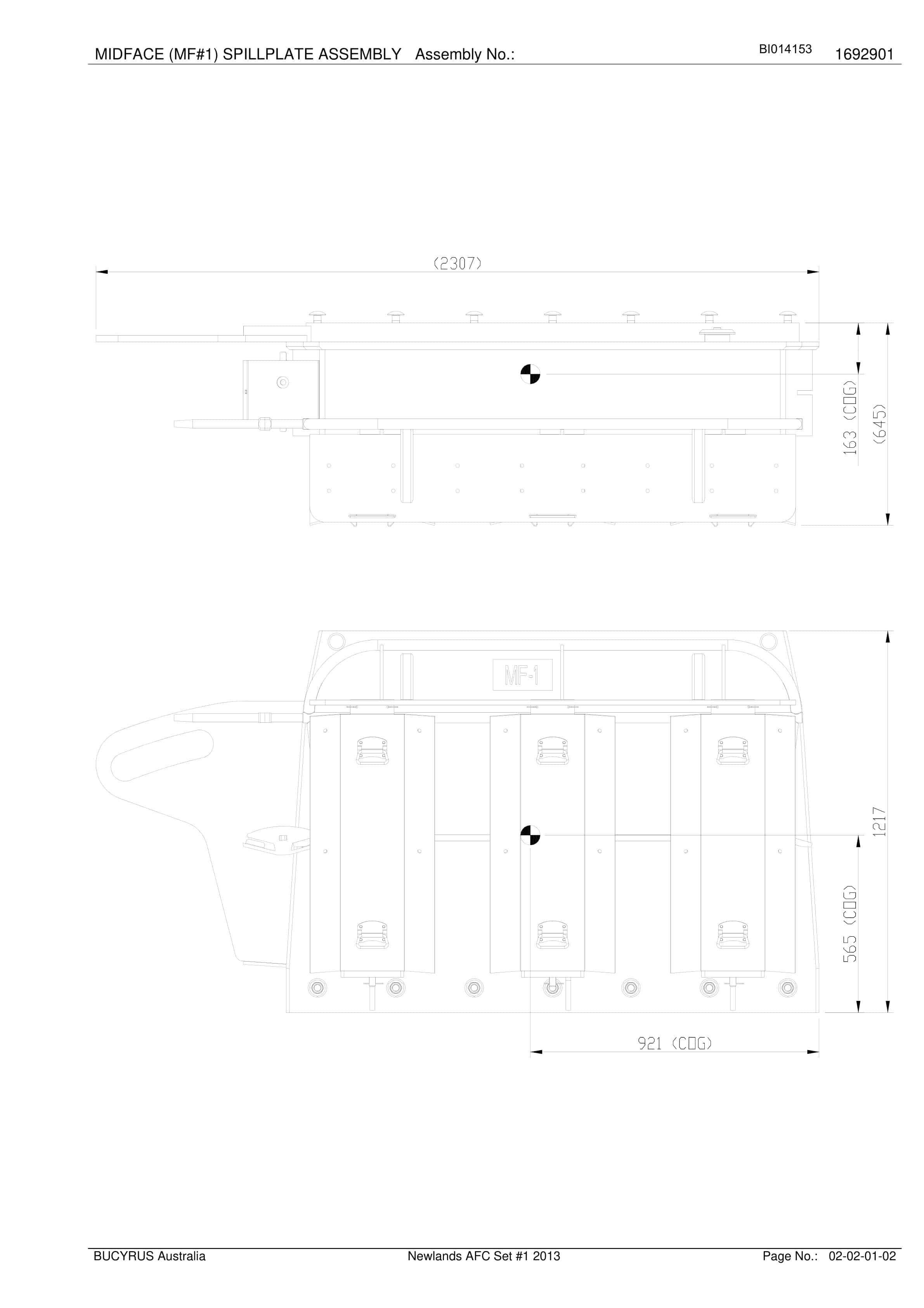 Caterpillar Newlands AFC Set 1 Parts Manual BI014153-3