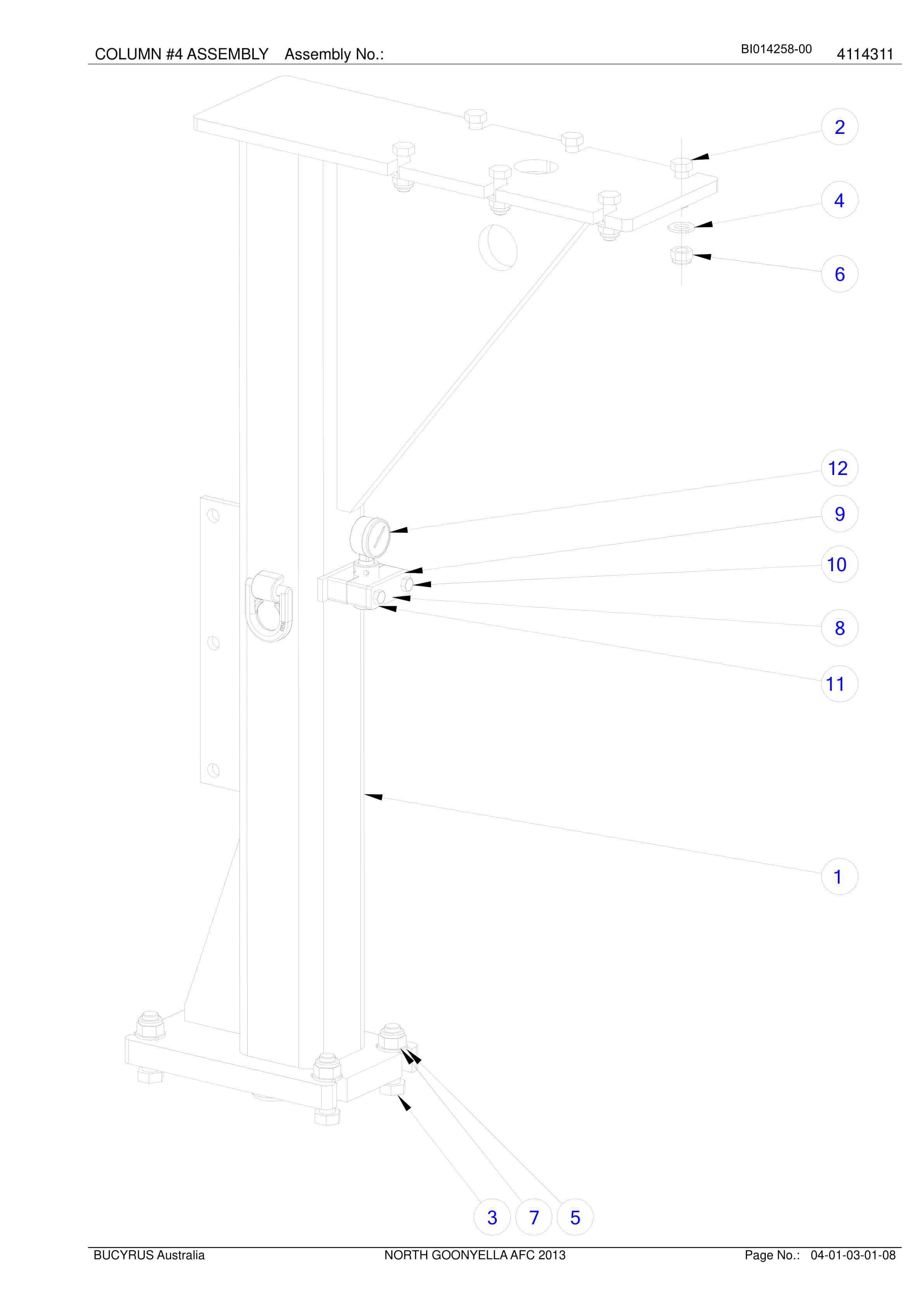 Caterpillar North Goonyella AFC 2013 Parts Manual BI014258-00-3