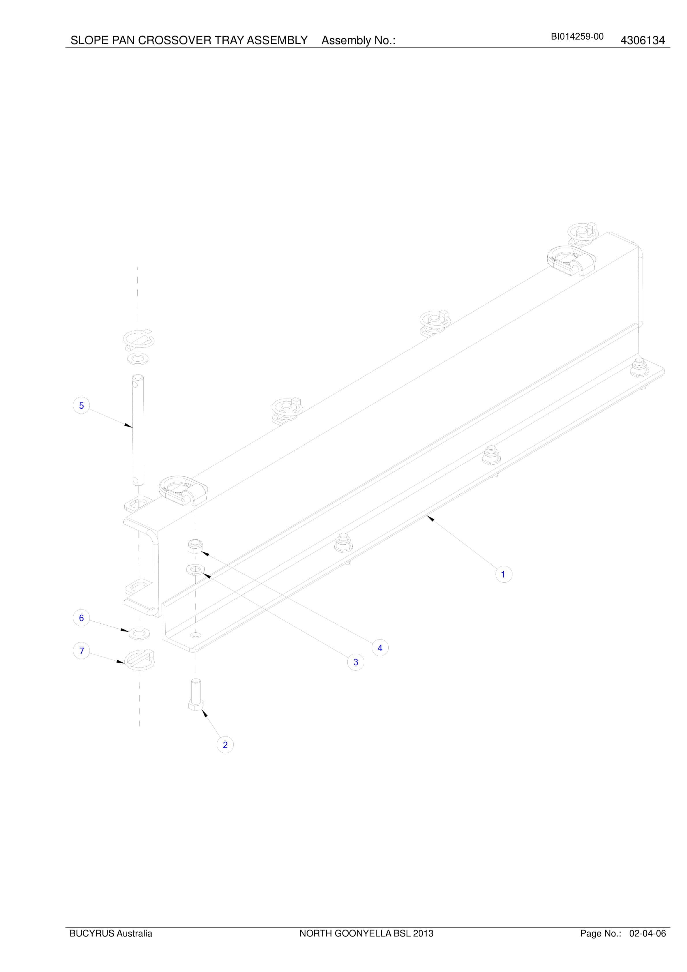 Caterpillar North Goonyella BSL 2013 Parts Manual BI014259-00-2