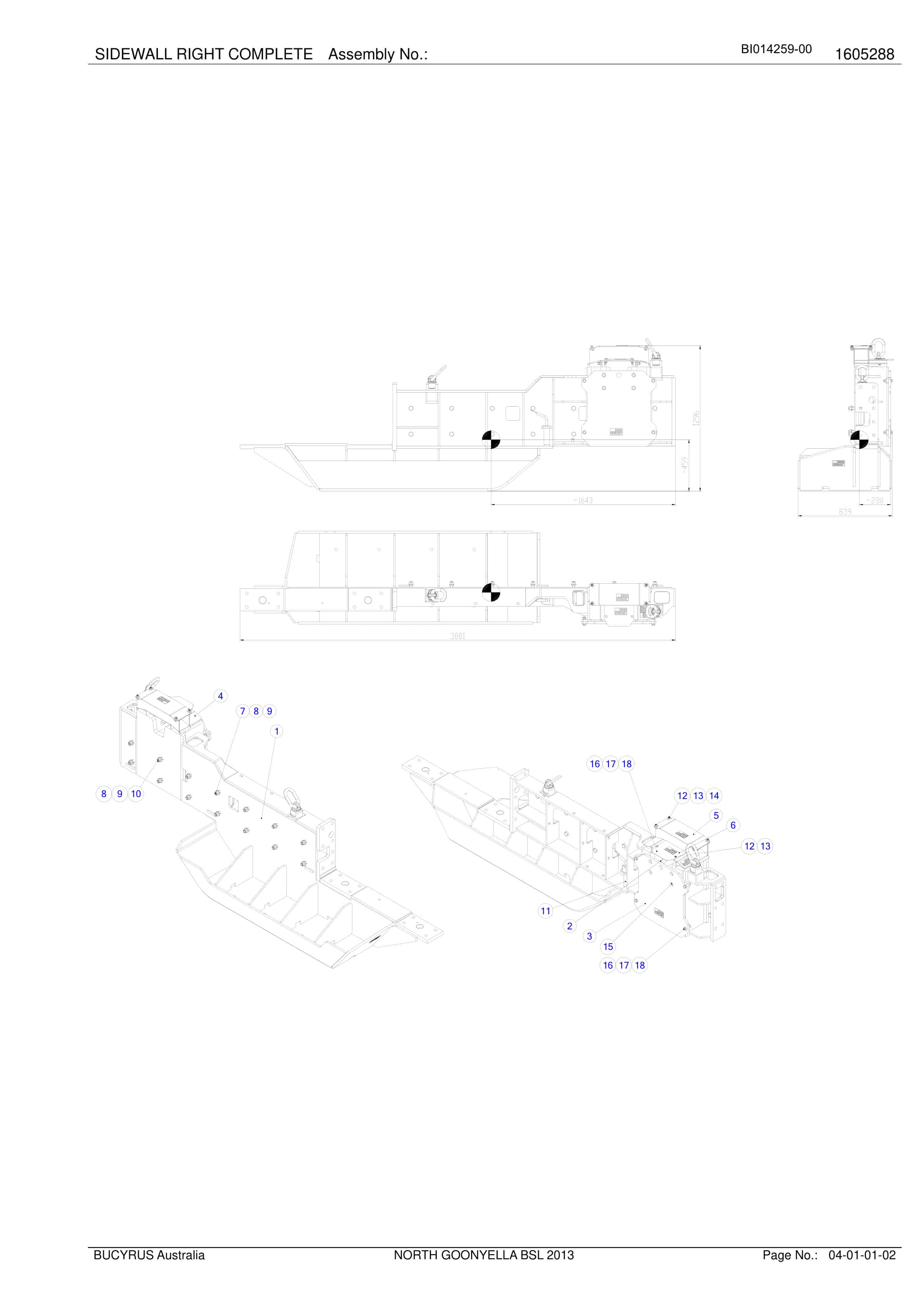 Caterpillar North Goonyella BSL 2013 Parts Manual BI014259-00-5