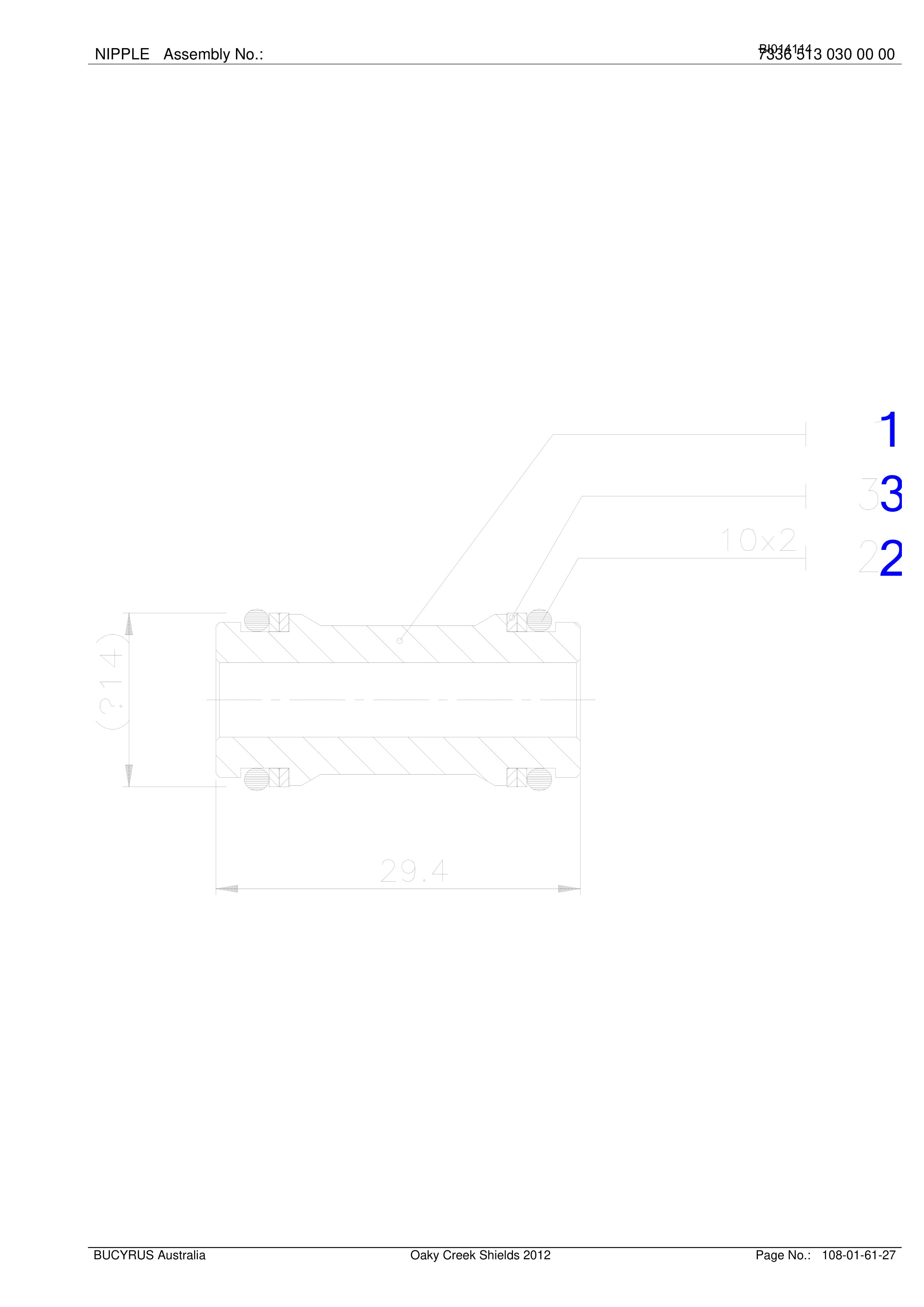 Caterpillar Oaky Creek Shields 2012 Parts Manual BI014114-3