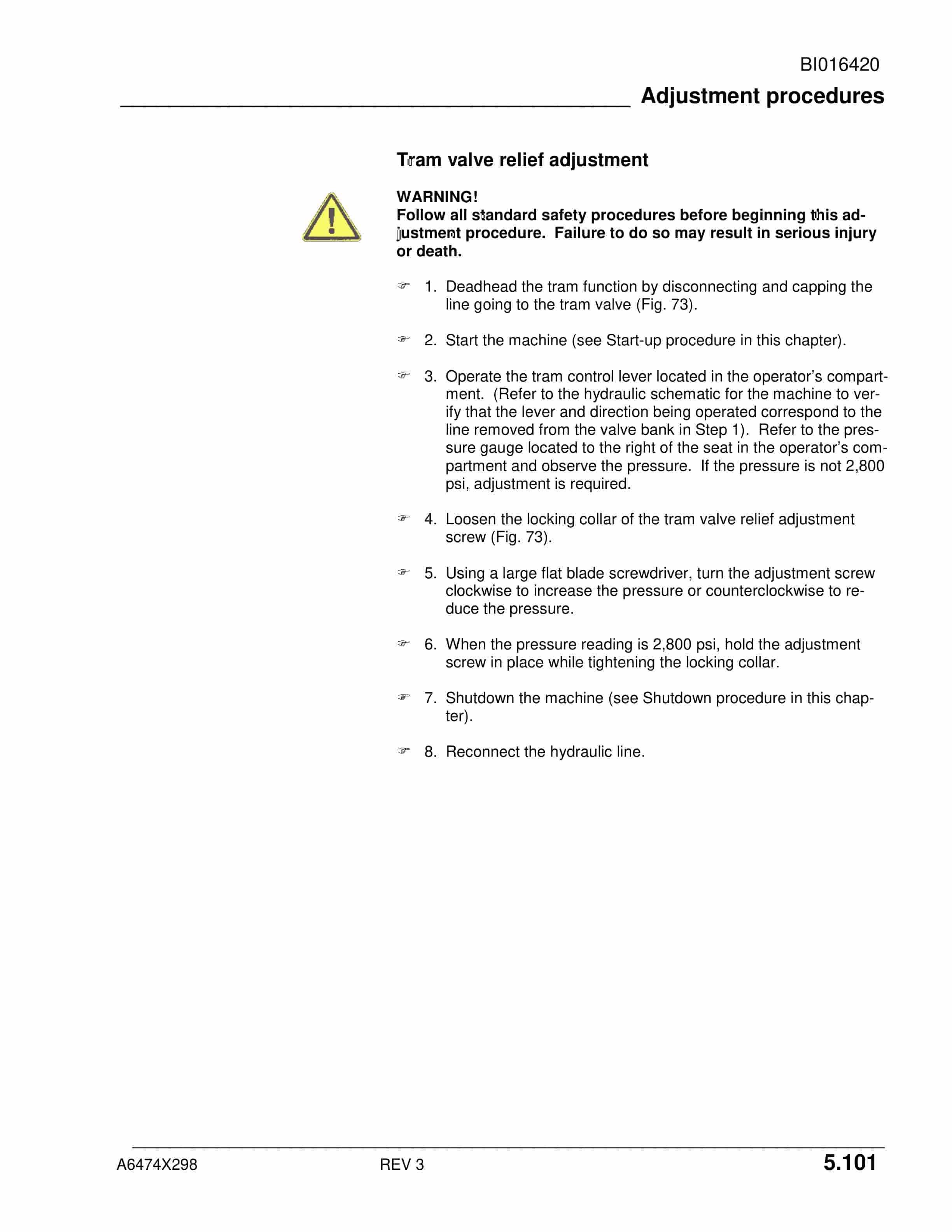 Caterpillar RB125 Roof Bolter Operation And Maintenance Manual BI016420-5