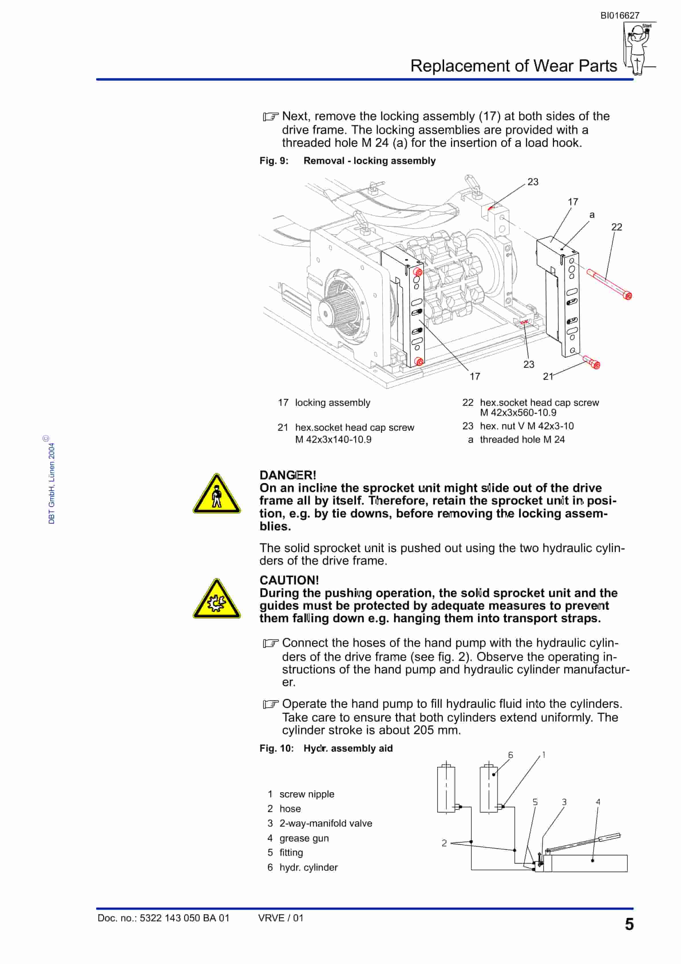 Caterpillar Replacement Of Wear Parts MRHS-65 Operation And Maintenance Manual BI016627-2