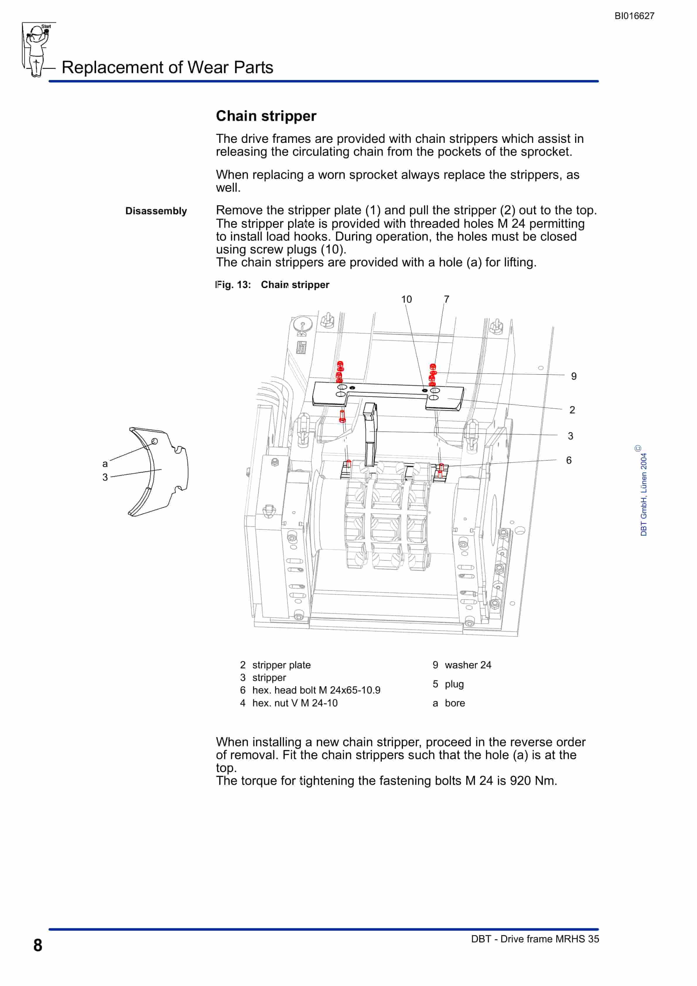 Caterpillar Replacement Of Wear Parts MRHS-65 Operation And Maintenance Manual BI016627-5