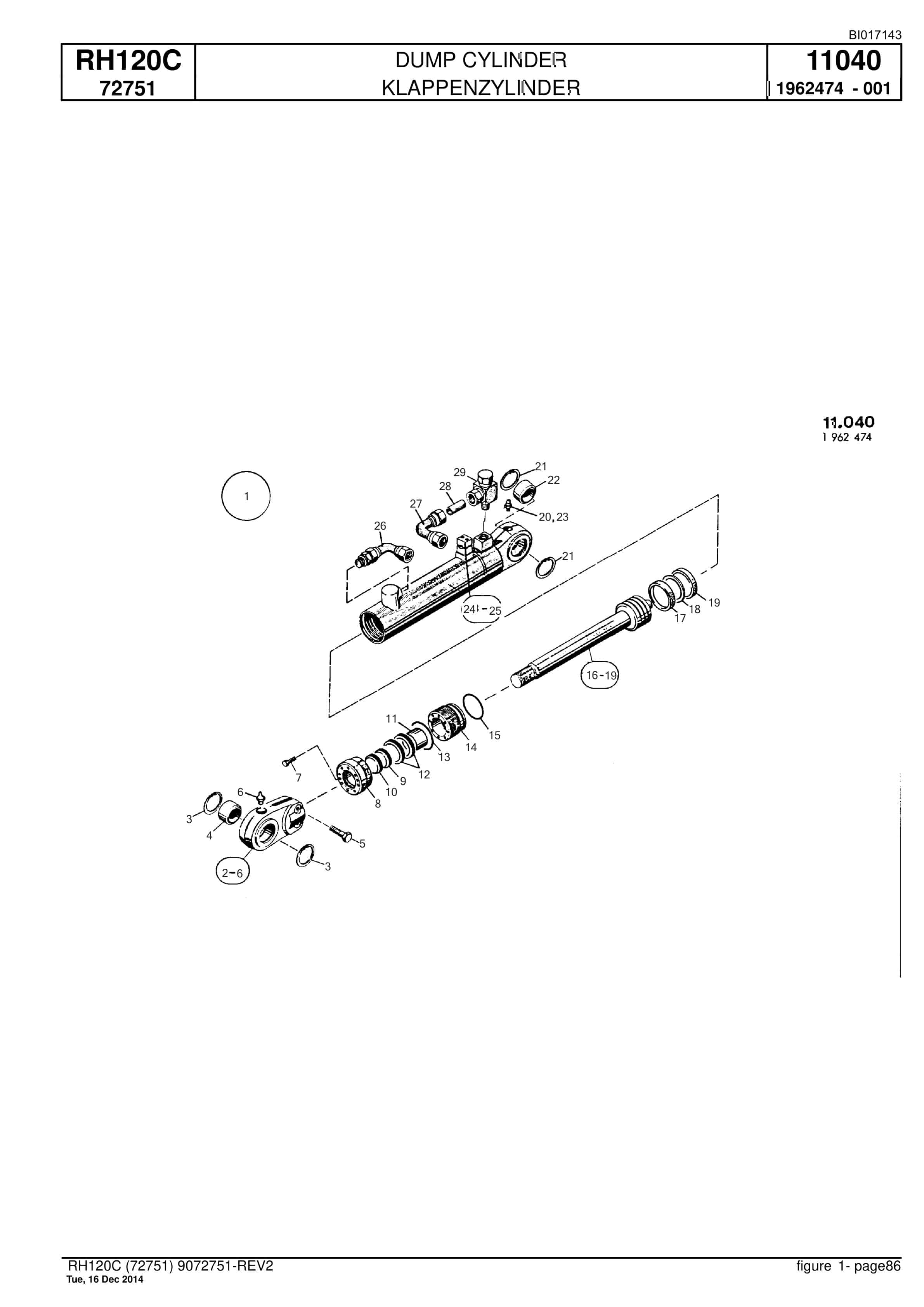 Caterpillar RH120C FS Hydraulic Shovel Spare Parts Manual BI017143-3