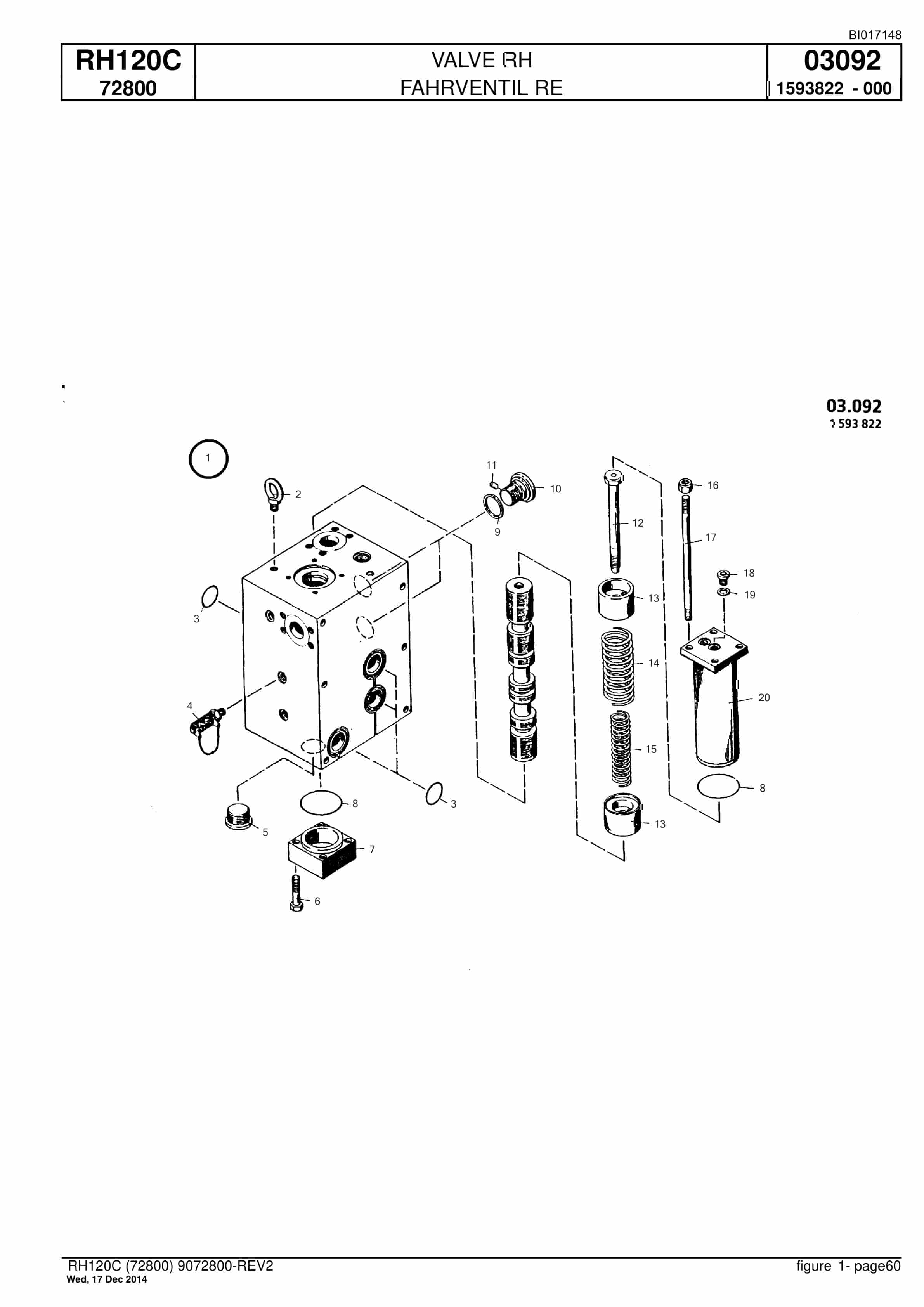 Caterpillar RH120C FS Hydraulic Shovel Spare Parts Manual BI017148-2