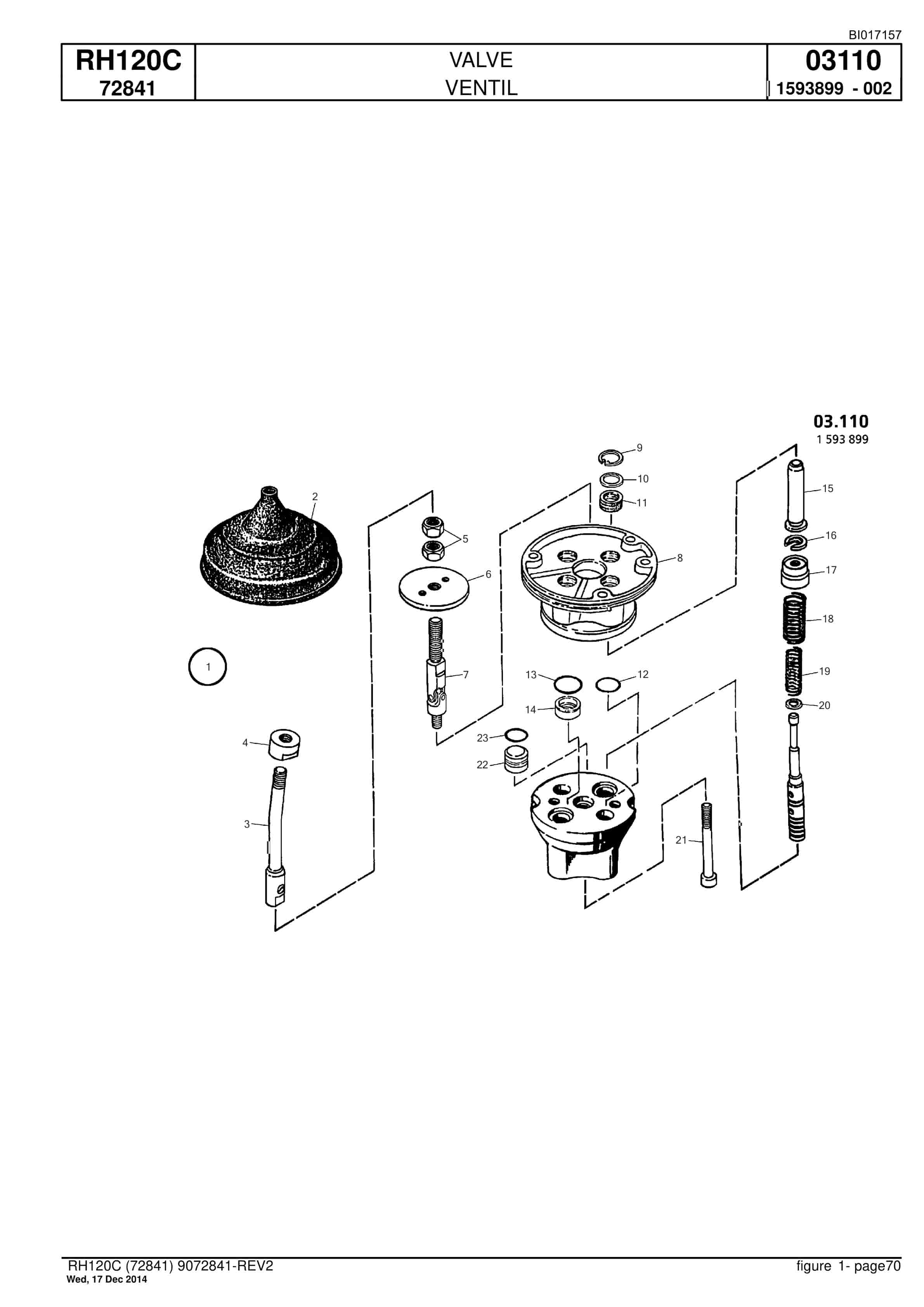 Caterpillar RH120C FS Hydraulic Shovel Spare Parts Manual BI017157-2