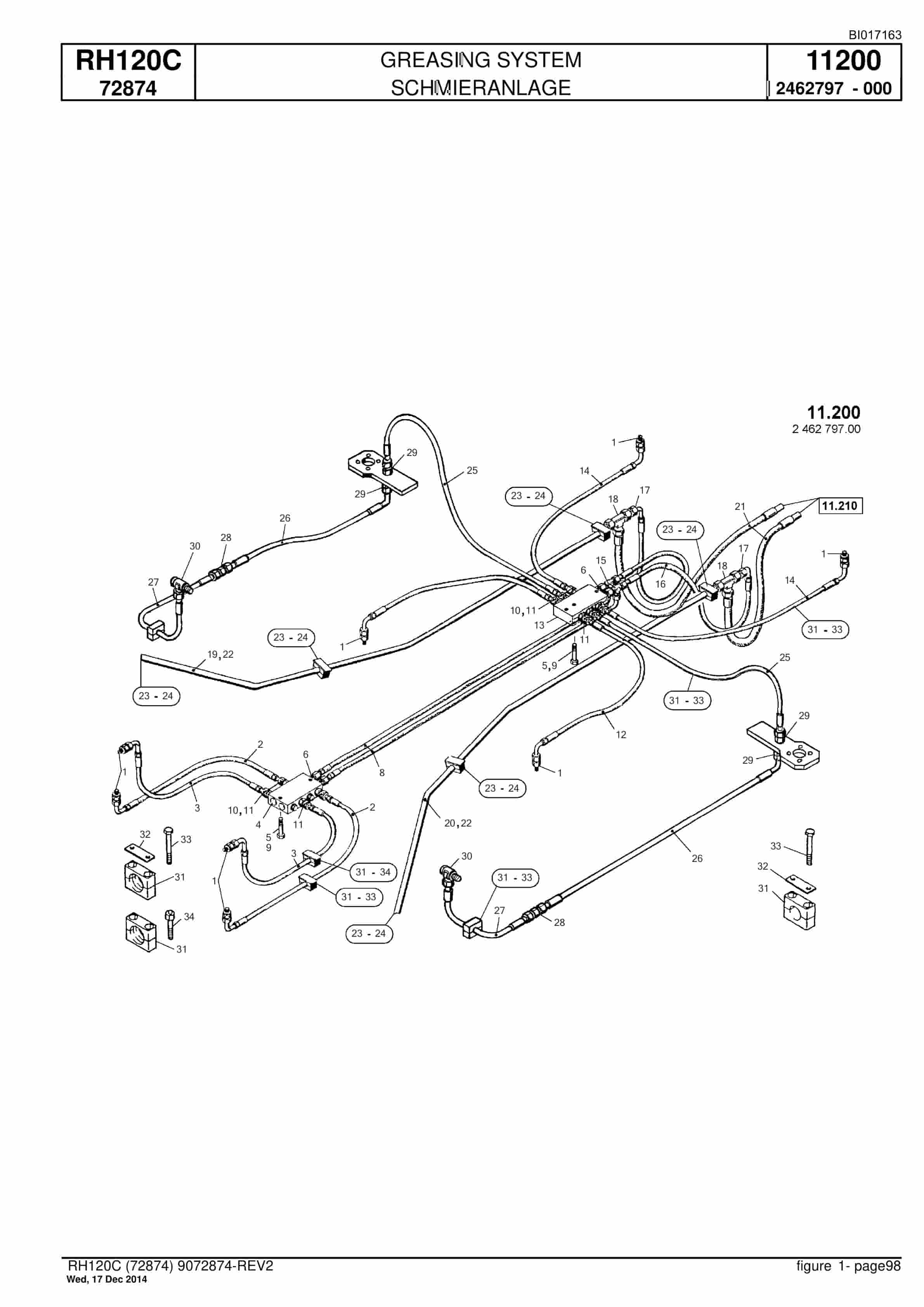 Caterpillar RH120C FS Hydraulic Shovel Spare Parts Manual BI017163-4