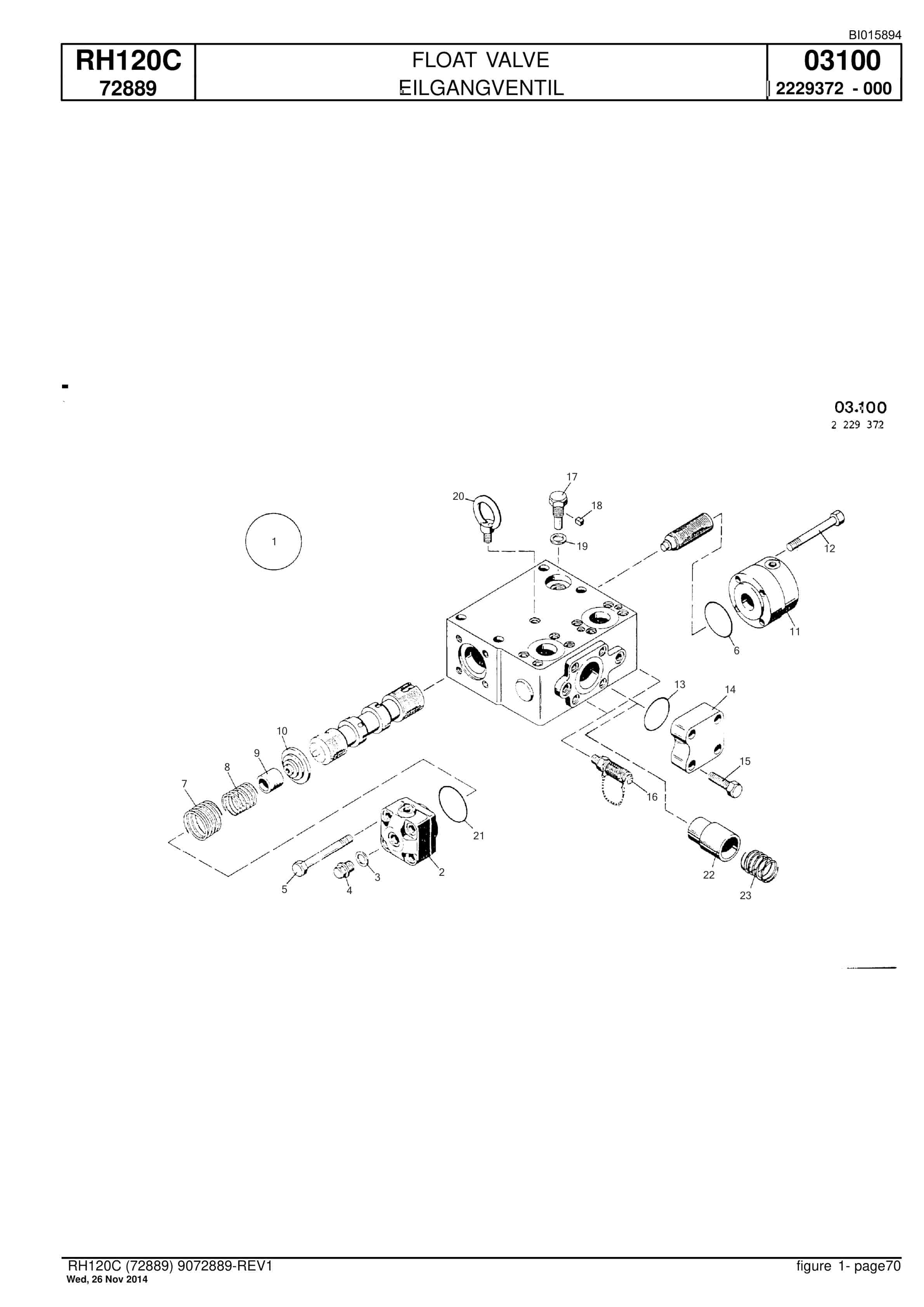 Caterpillar RH120C Hydraulic Shovel Spare Parts Manual BI015894-2