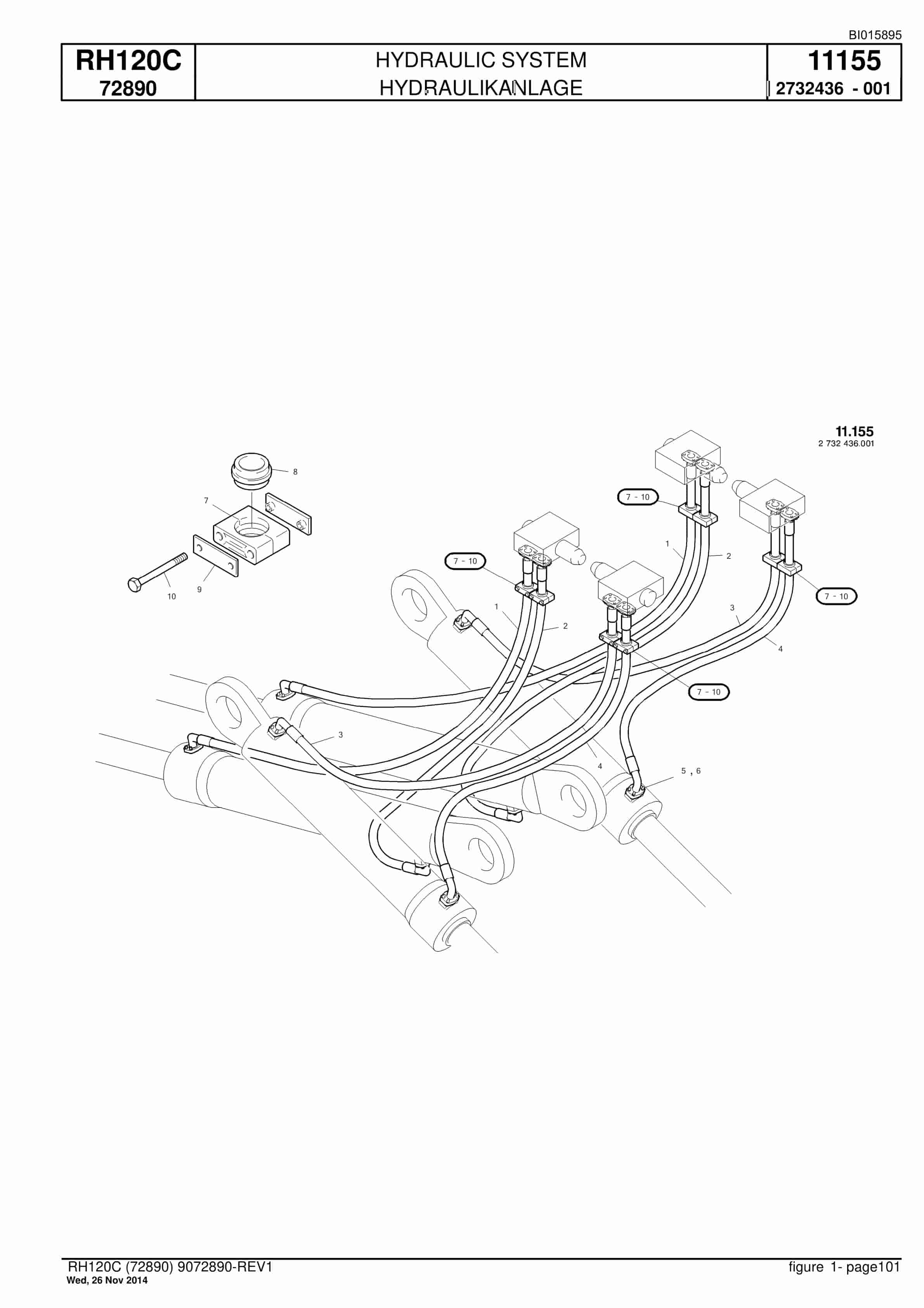 Caterpillar RH120C Hydraulic Shovel Spare Parts Manual BI015895-3