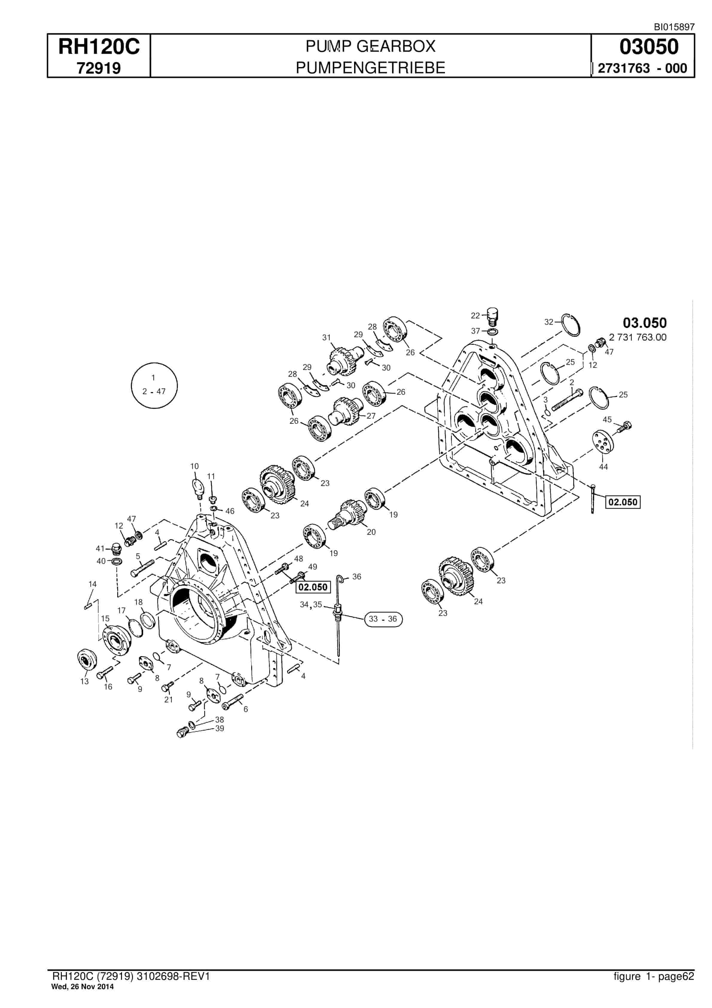Caterpillar RH120C Hydraulic Shovel Spare Parts Manual BI015897-2