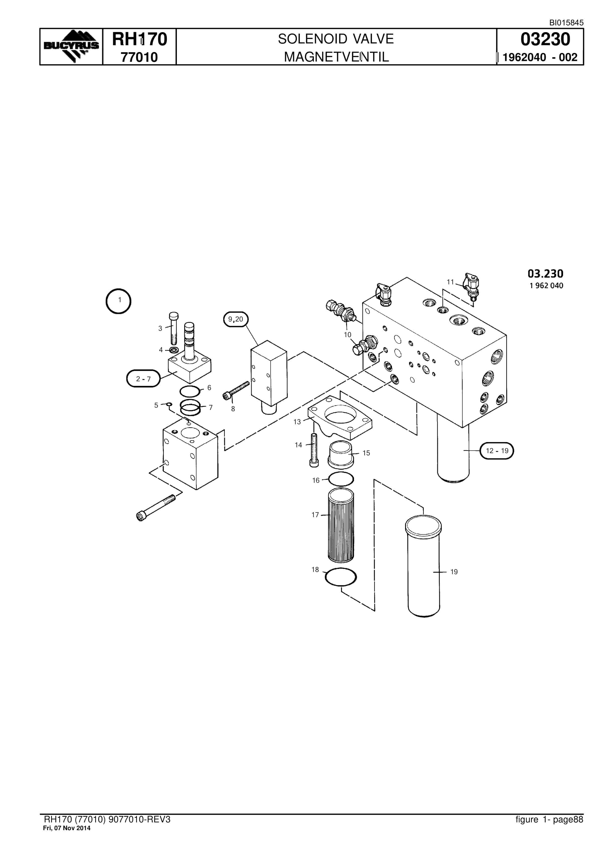 Caterpillar RH170 Hydraulic Shovel Spare Parts Manual BI015845-3