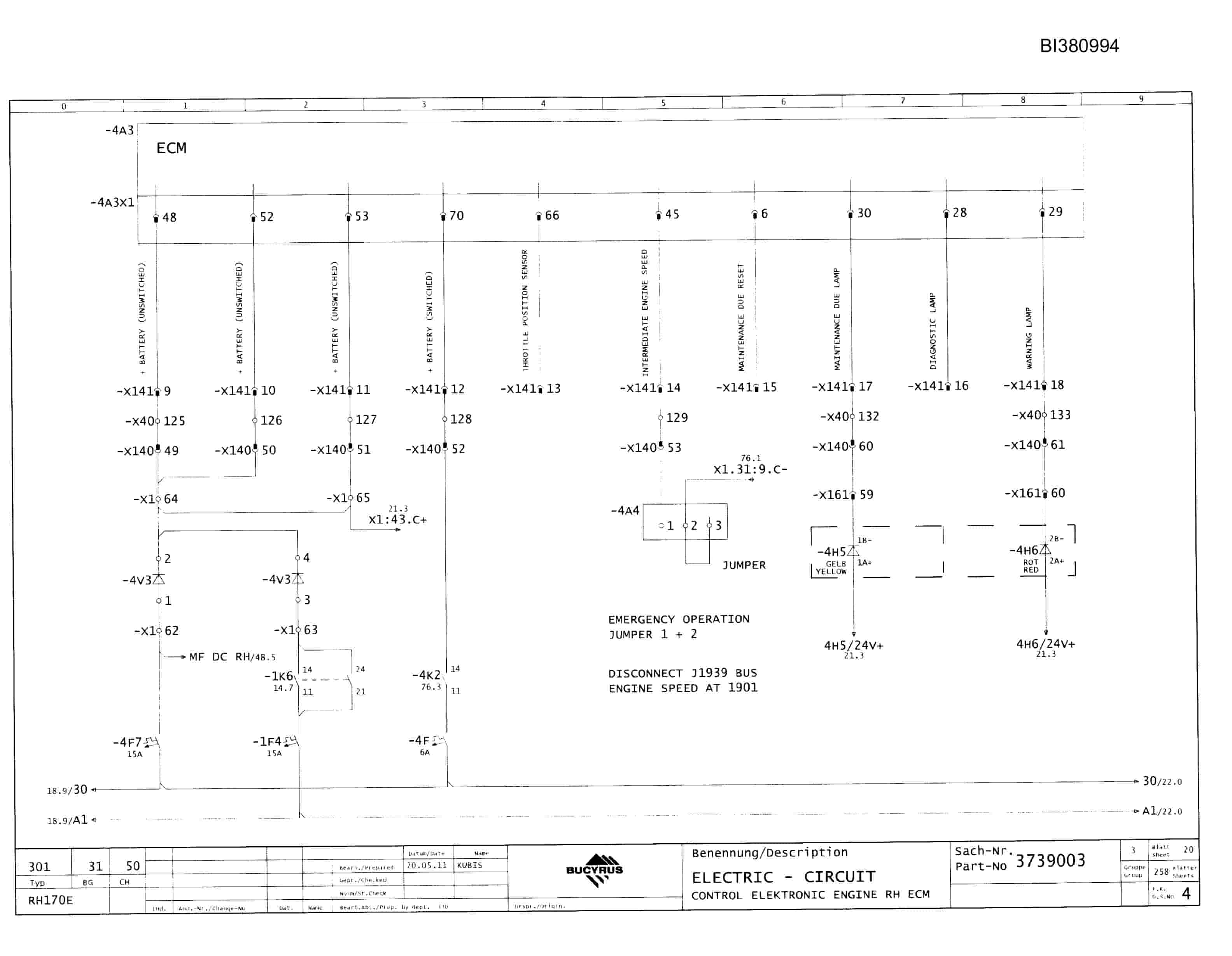 Caterpillar RH170B Hydraulic Excavator Parts Book BI380994 Vol 2, 3-2