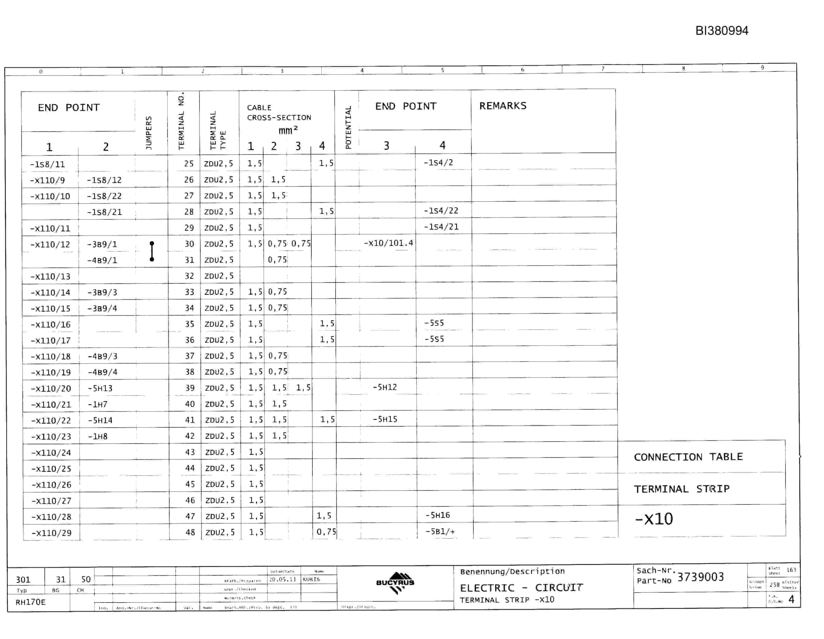 Caterpillar RH170B Hydraulic Excavator Parts Book BI380994 Vol 2, 3-5