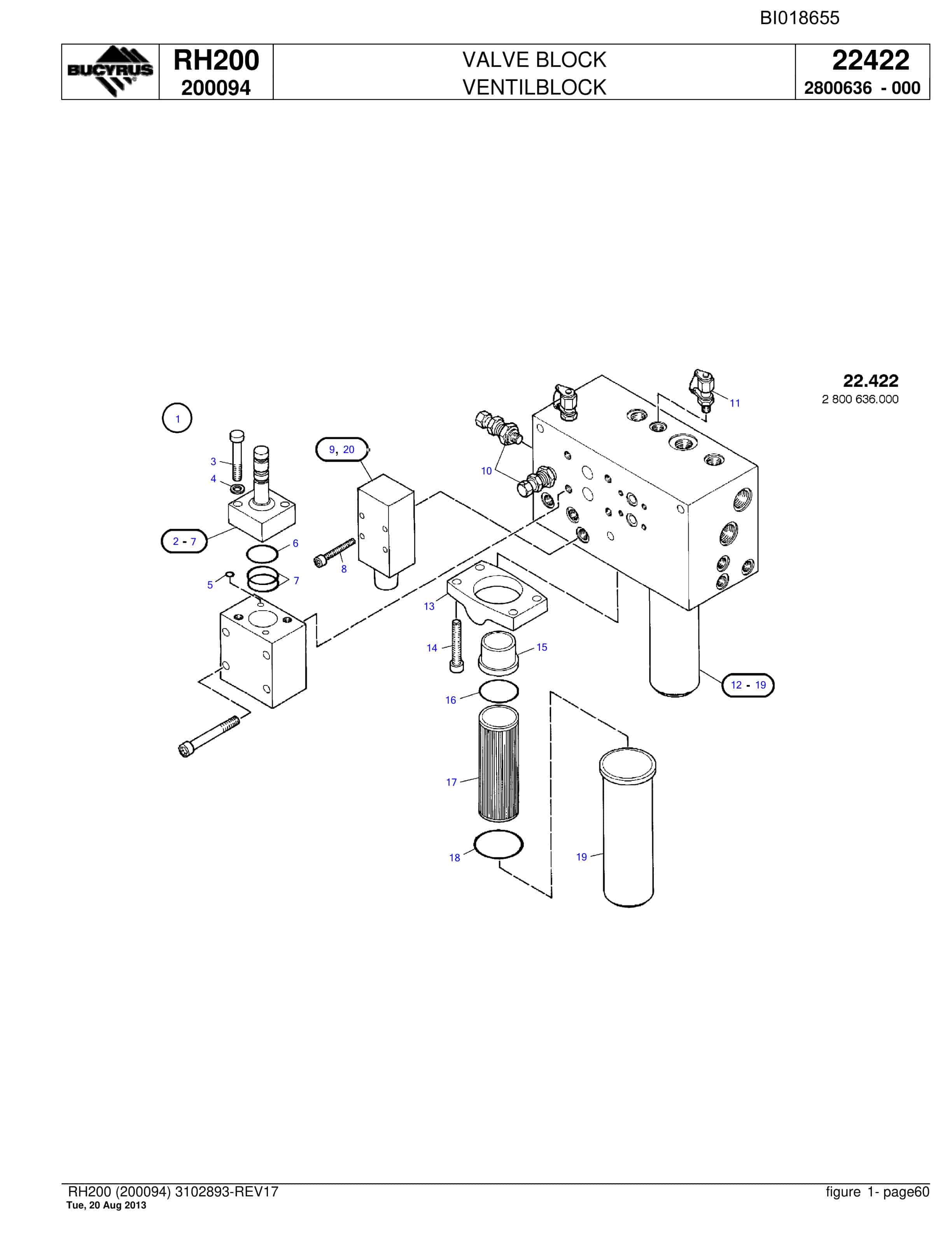 Caterpillar RH200 Hydraulic Excavator Parts Manual BI018655-2