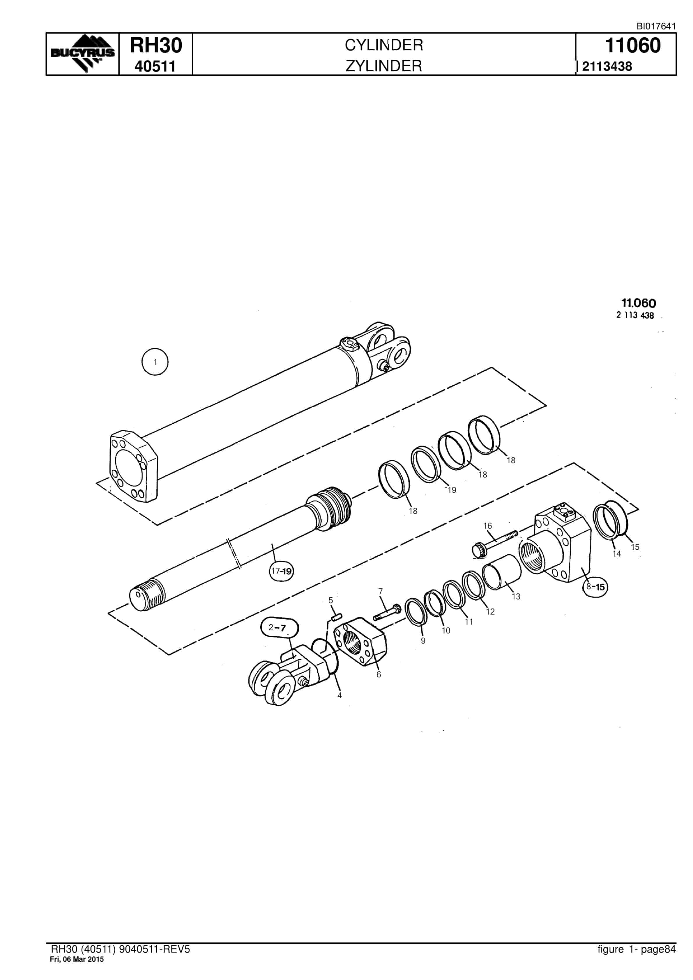 Caterpillar RH30 Hydraulic Shovel Spare Parts Manual BI017641-3