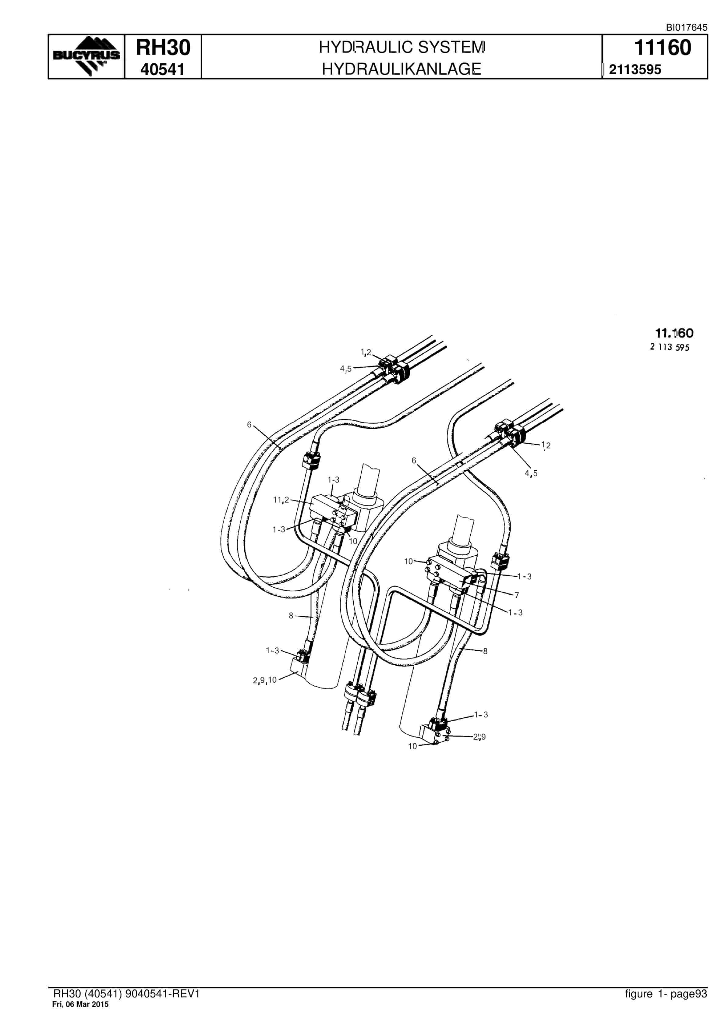 Caterpillar RH30 Hydraulic Shovel Spare Parts Manual BI017645-3
