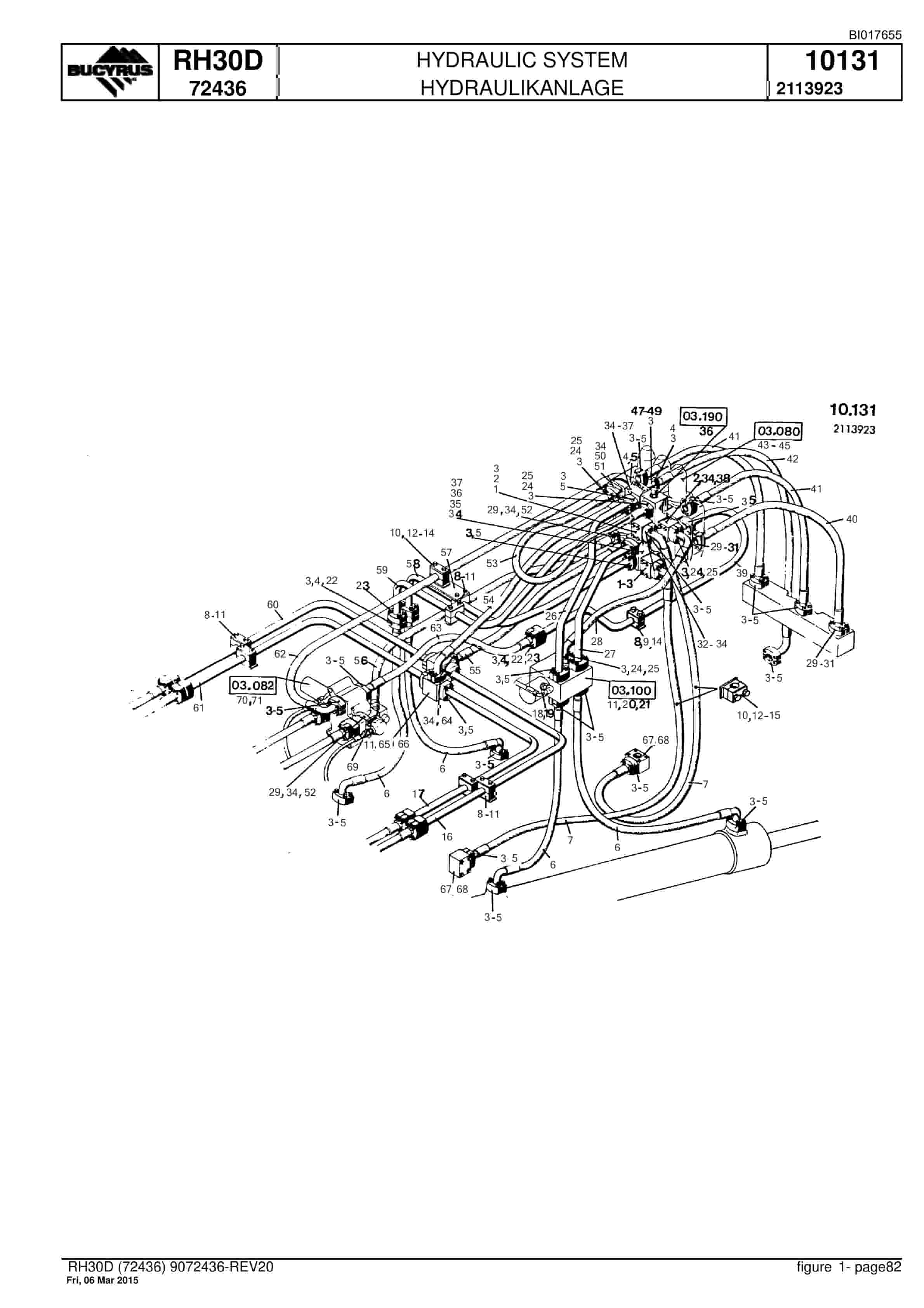 Caterpillar RH30D Hydraulic Shovel Spare Parts Manual BI017655-3