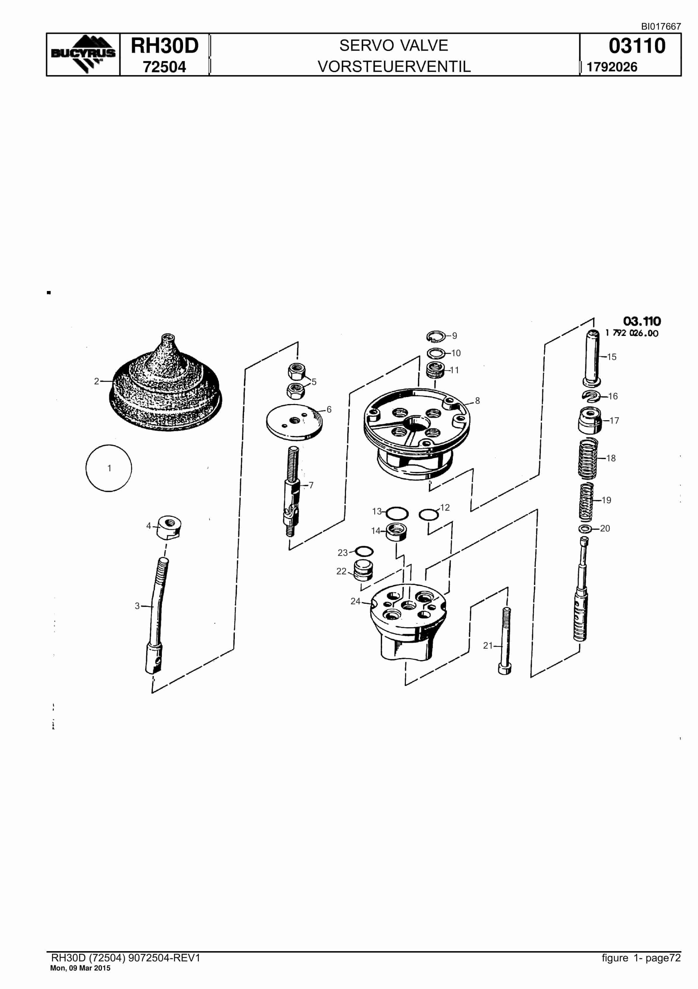 Caterpillar RH30D Hydraulic Shovel Spare Parts Manual BI017667-2