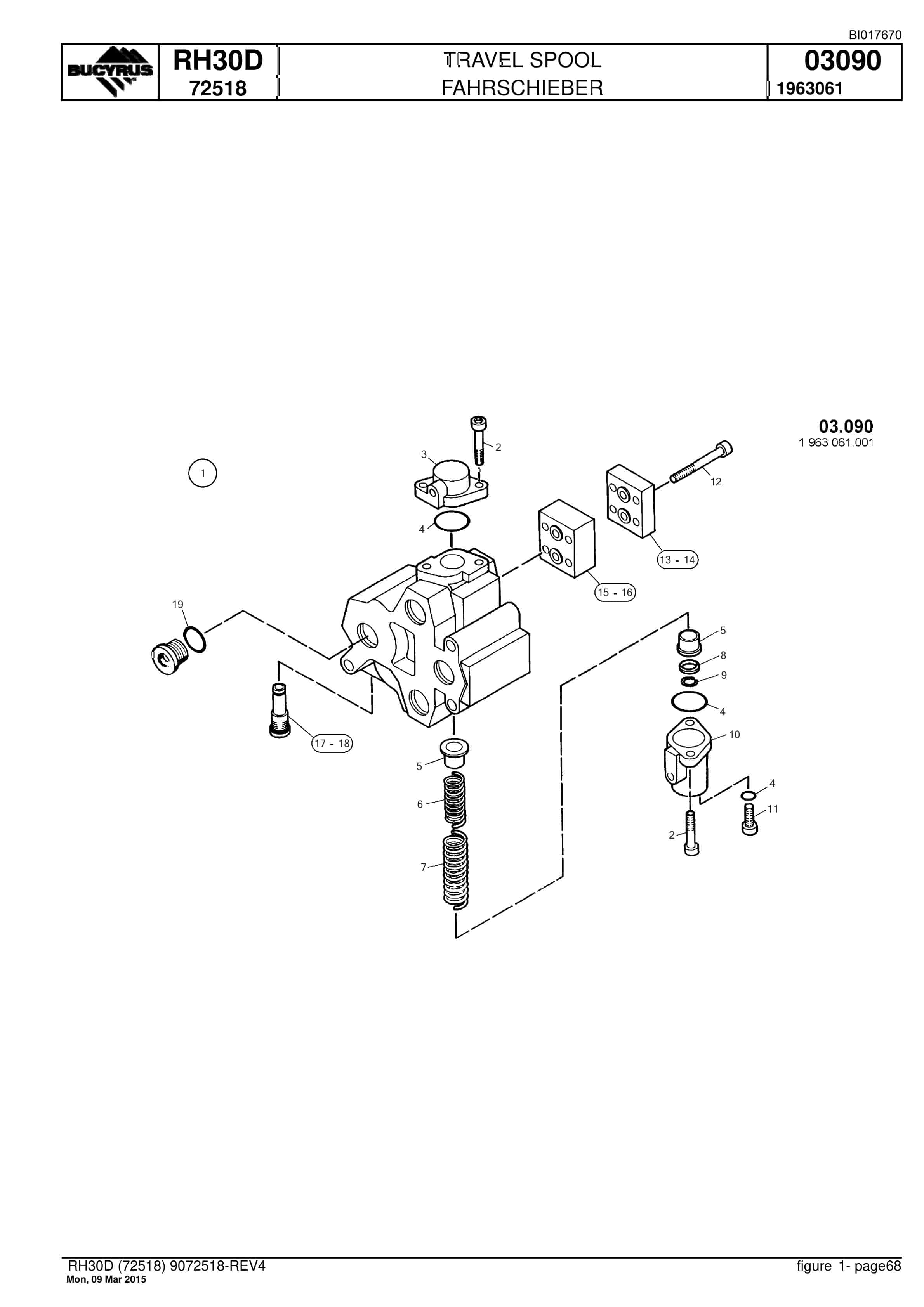 Caterpillar RH30D Hydraulic Shovel Spare Parts Manual BI017670-2