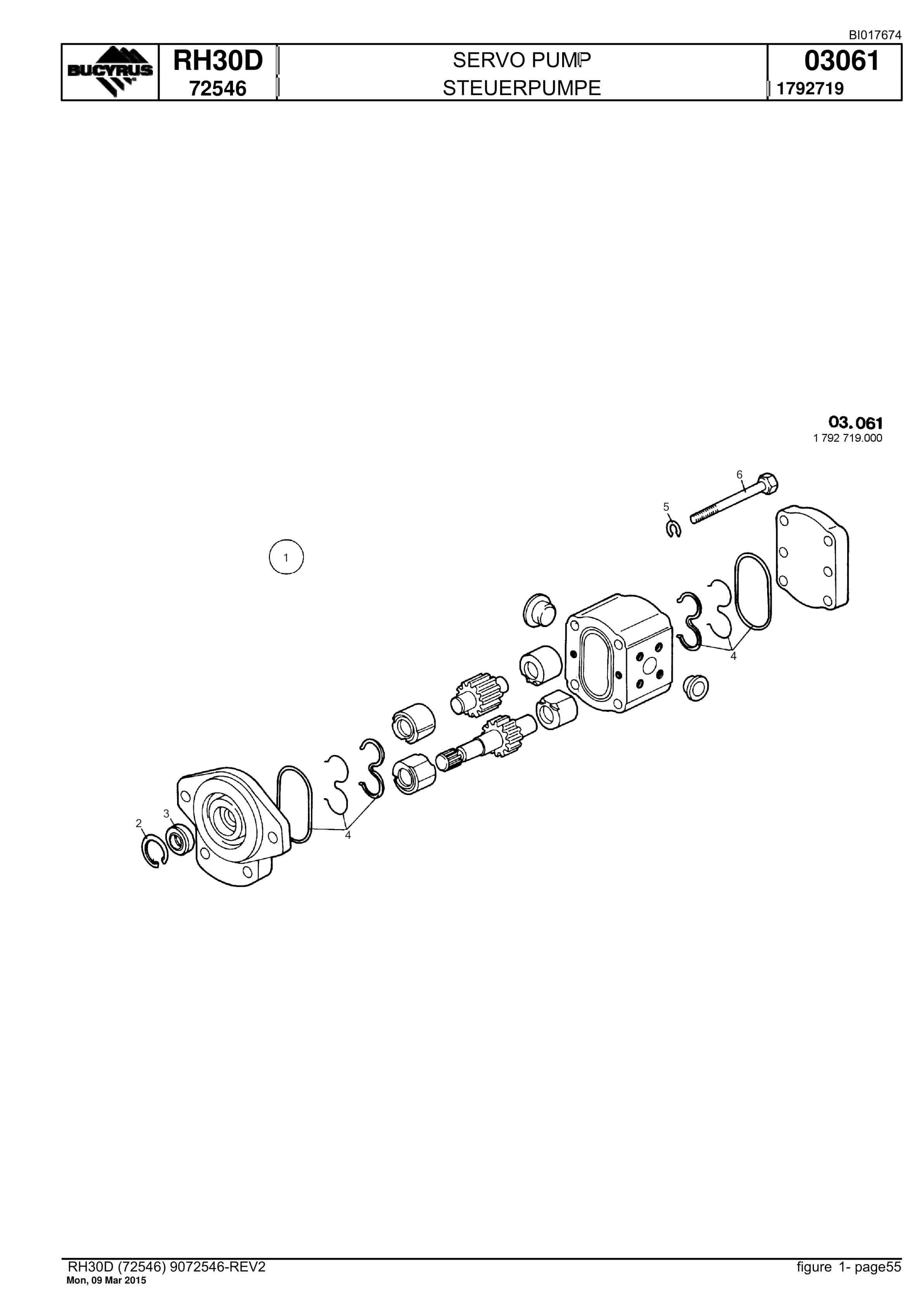 Caterpillar RH30D Hydraulic Shovel Spare Parts Manual BI017674-2