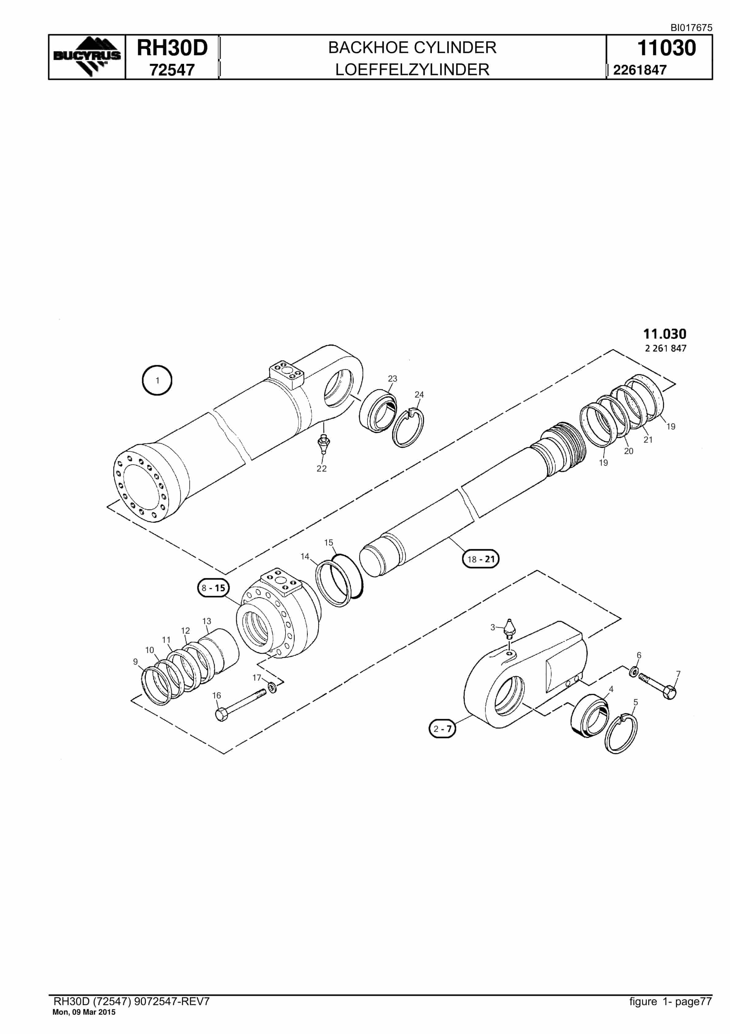Caterpillar RH30D Hydraulic Shovel Spare Parts Manual BI017675-4