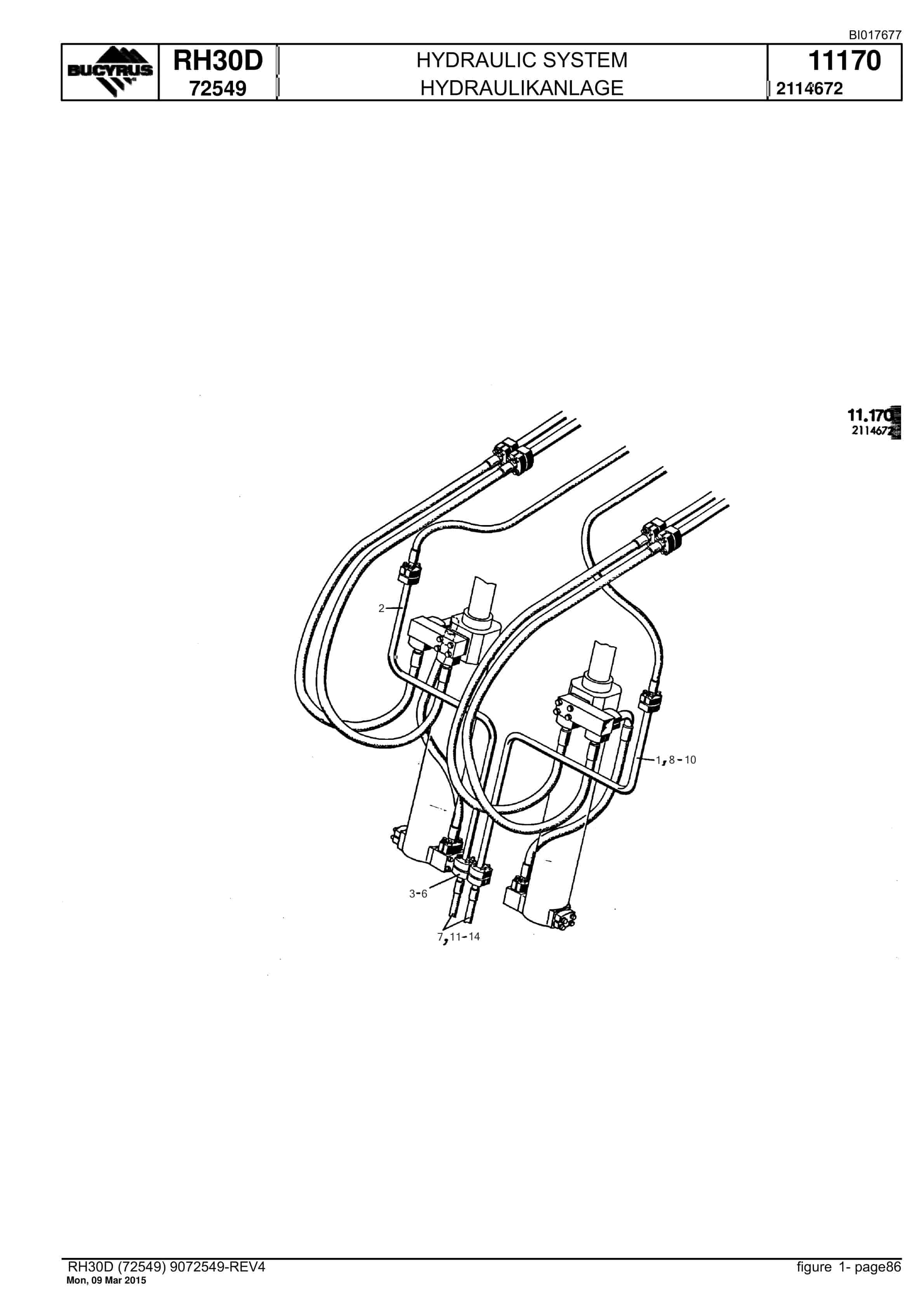 Caterpillar RH30D Hydraulic Shovel Spare Parts Manual BI017677-4