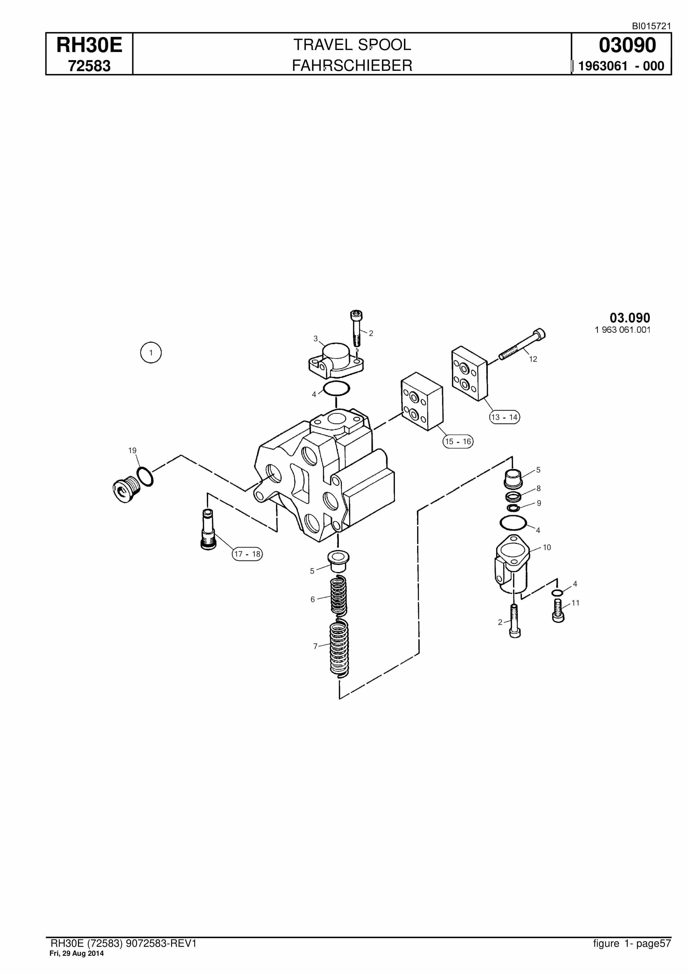 Caterpillar RH30E Hydraulic Shovel Spare Parts Manual BI015721-2