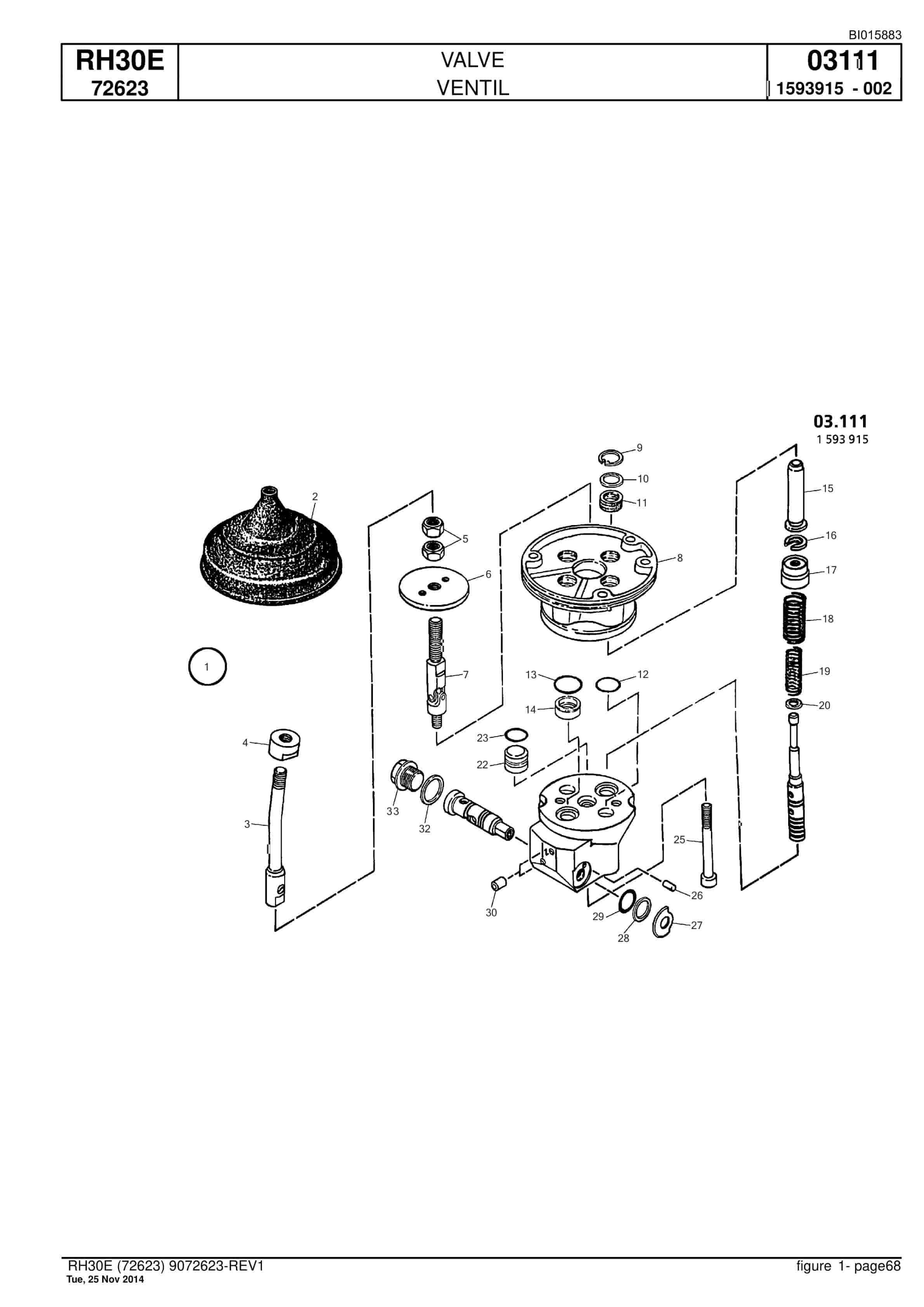 Caterpillar RH30E Hydraulic Shovel Spare Parts Manual BI015883-2