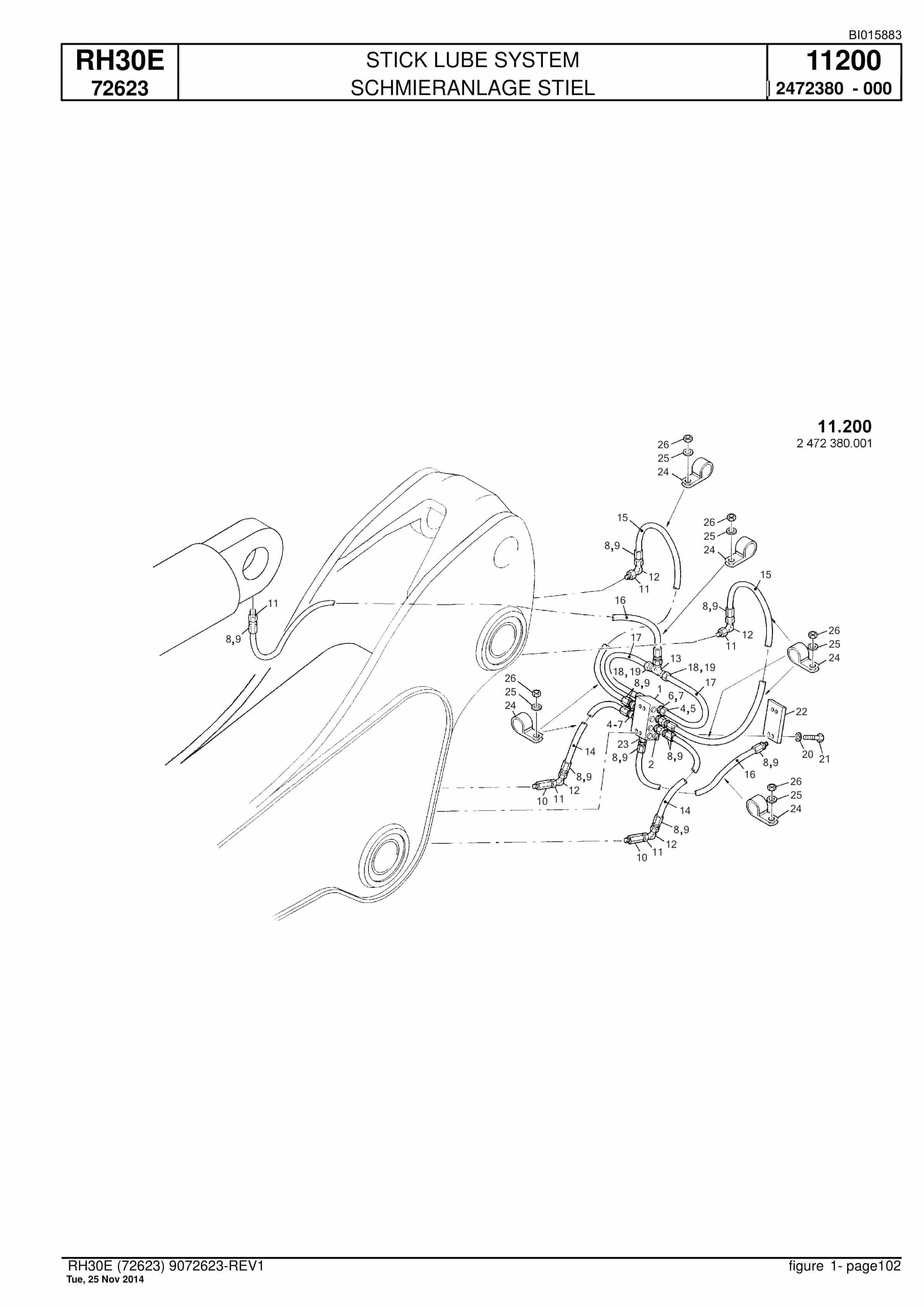 Caterpillar RH30E Hydraulic Shovel Spare Parts Manual BI015883-4
