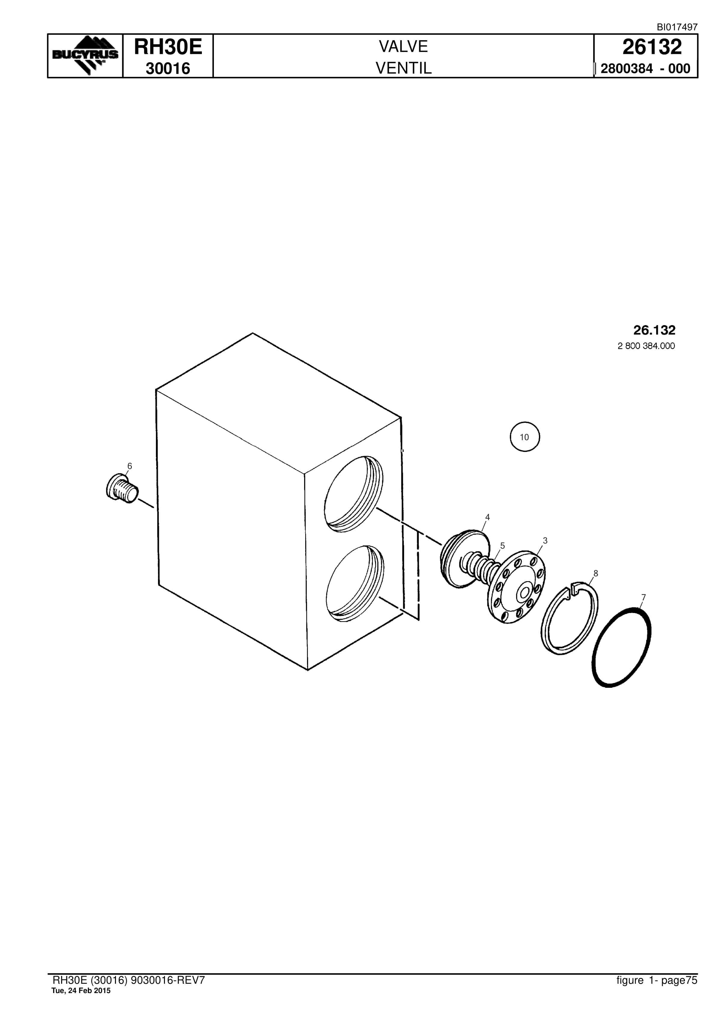 Caterpillar RH30E Hydraulic Shovel Spare Parts Manual BI017497-2