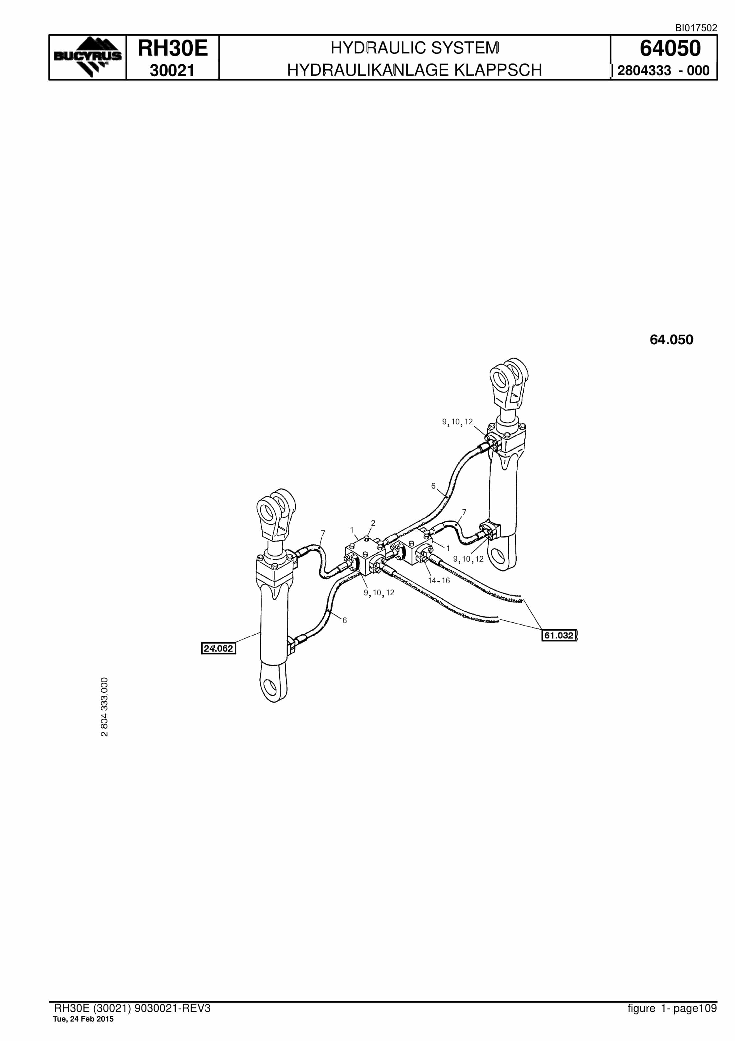 Caterpillar RH30E Hydraulic Shovel Spare Parts Manual BI017502-4