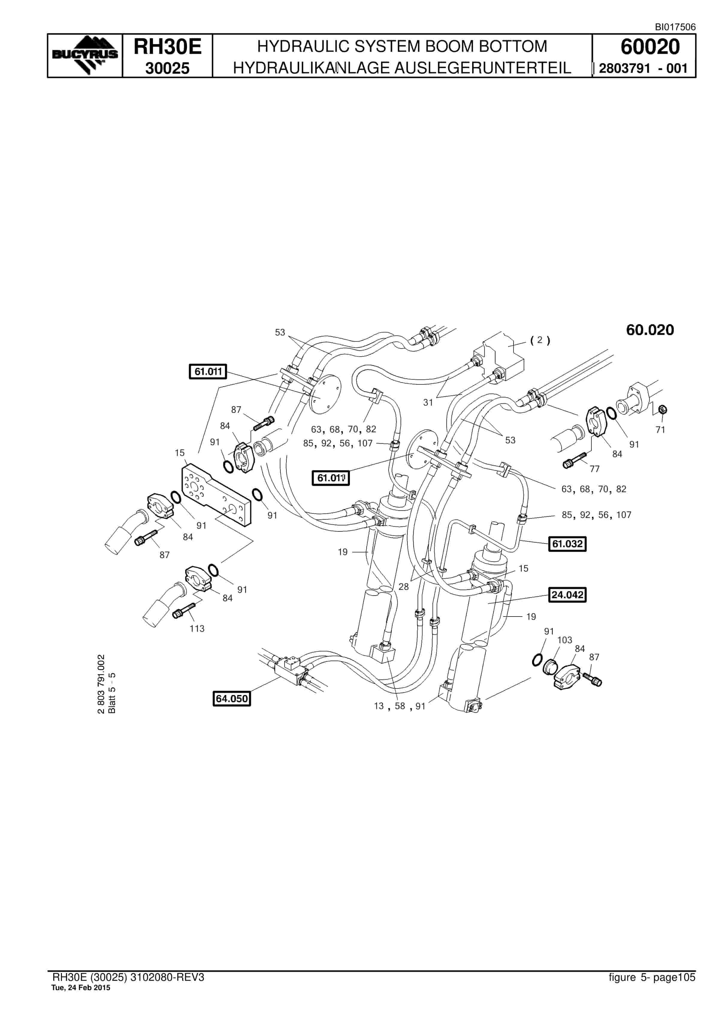 Caterpillar RH30E Hydraulic Shovel Spare Parts Manual BI017506-4