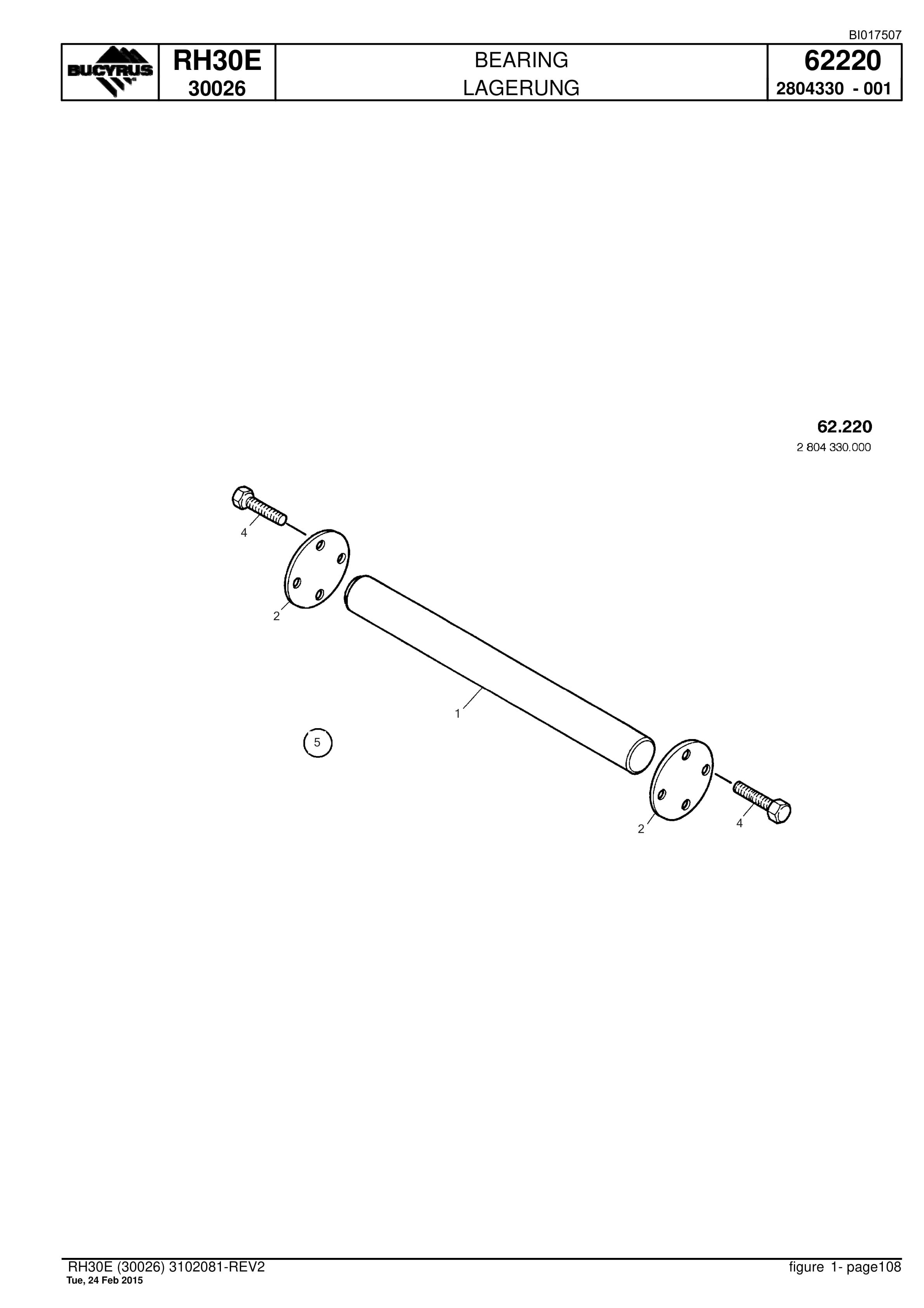 Caterpillar RH30E Hydraulic Shovel Spare Parts Manual BI017507-4