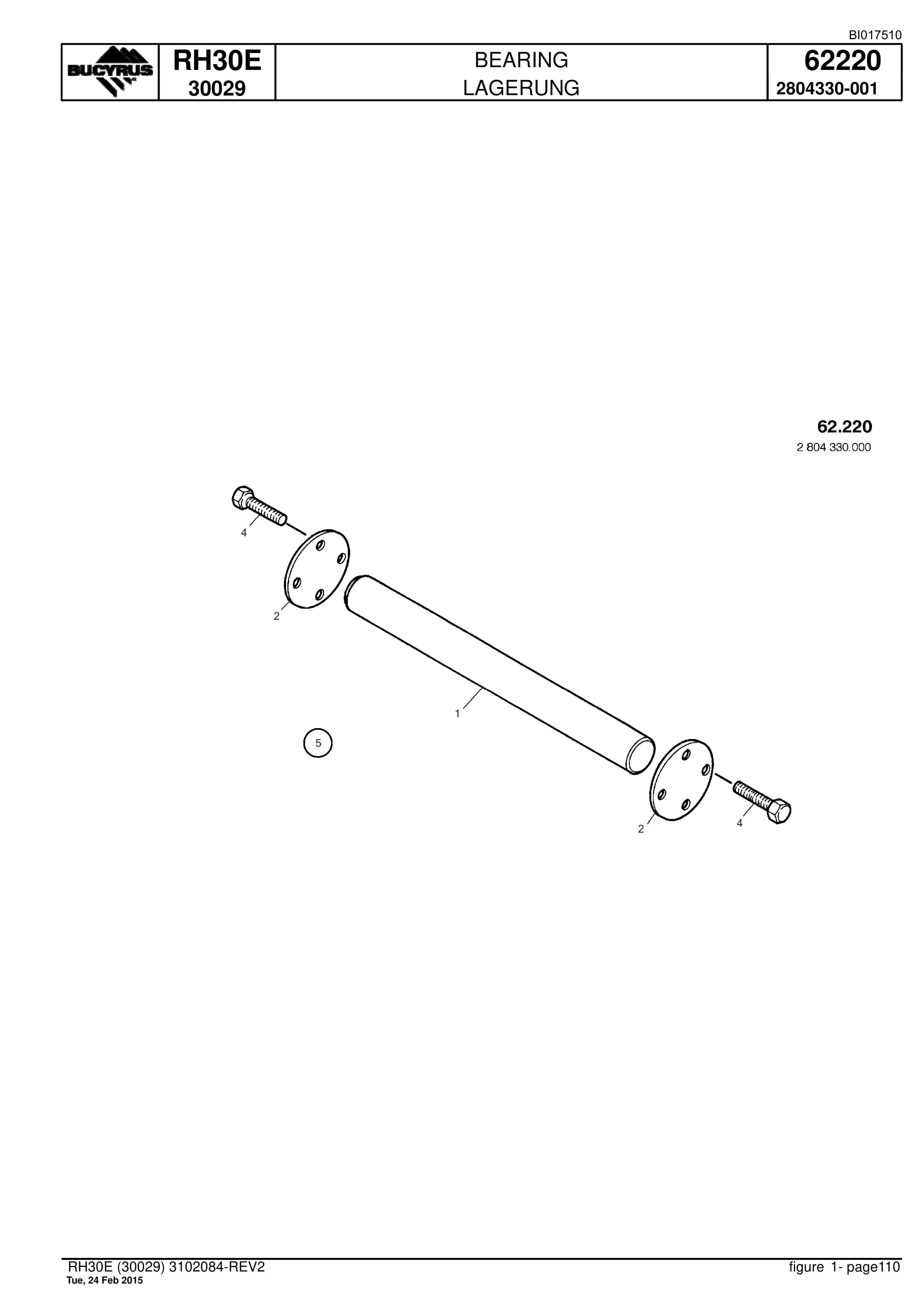 Caterpillar RH30E Hydraulic Shovel Spare Parts Manual BI017510-4